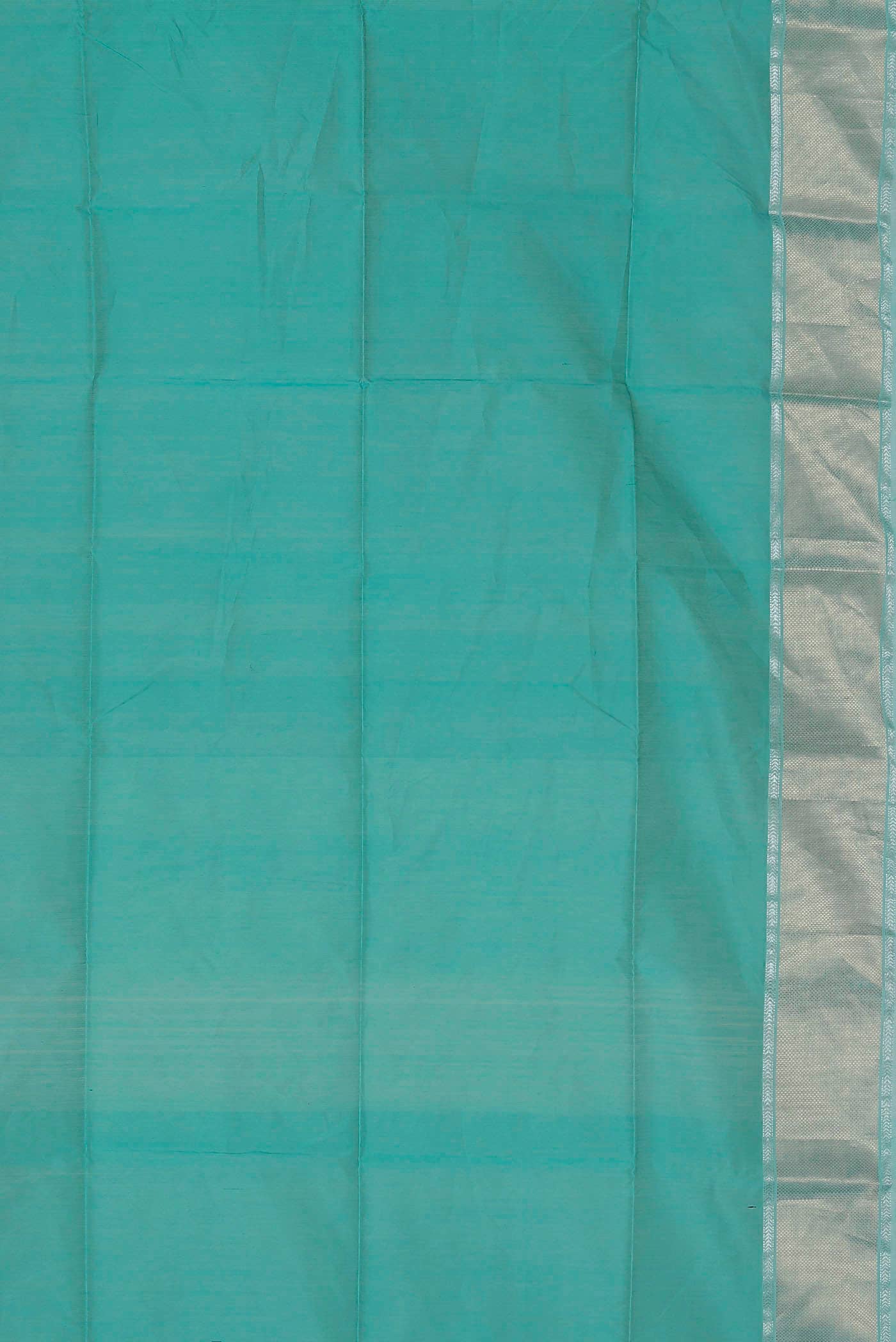 Turquoise Maheshwari Silk Cotton Saree