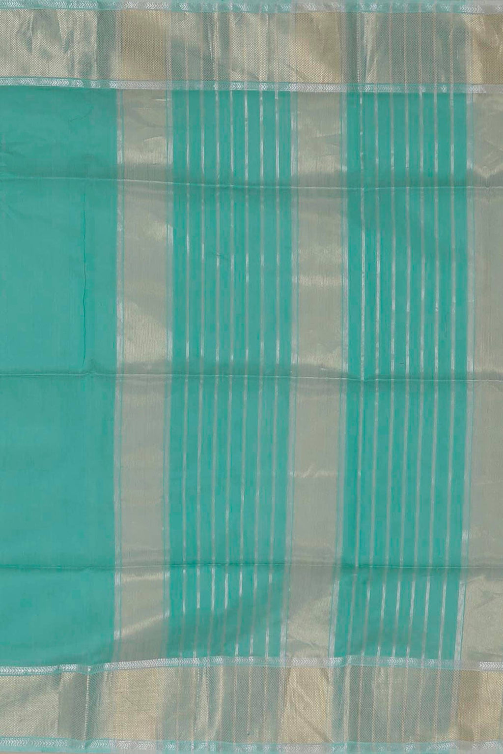 Turquoise Maheshwari Silk Cotton Saree