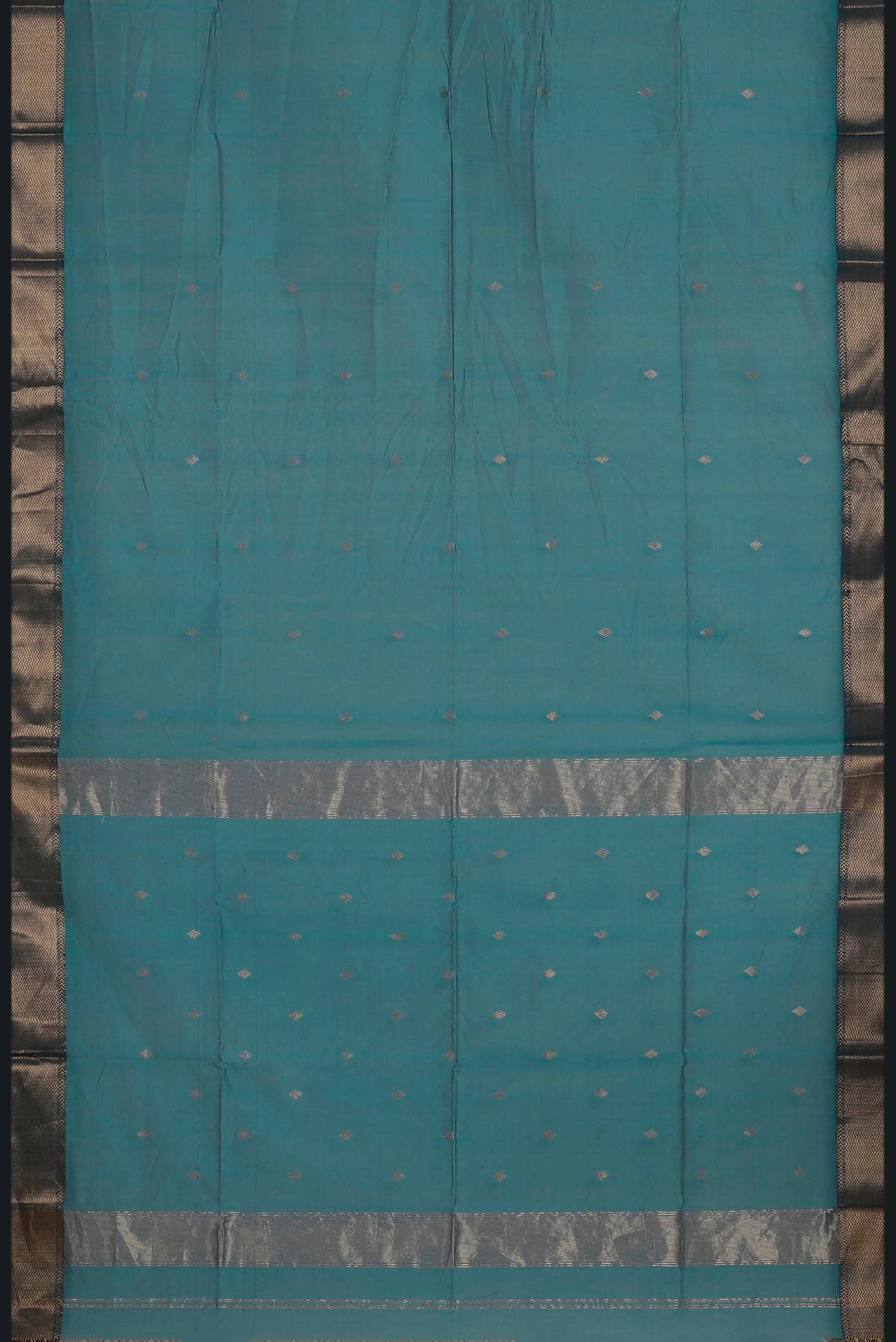 Blue Maheshwari Silk Cotton Saree