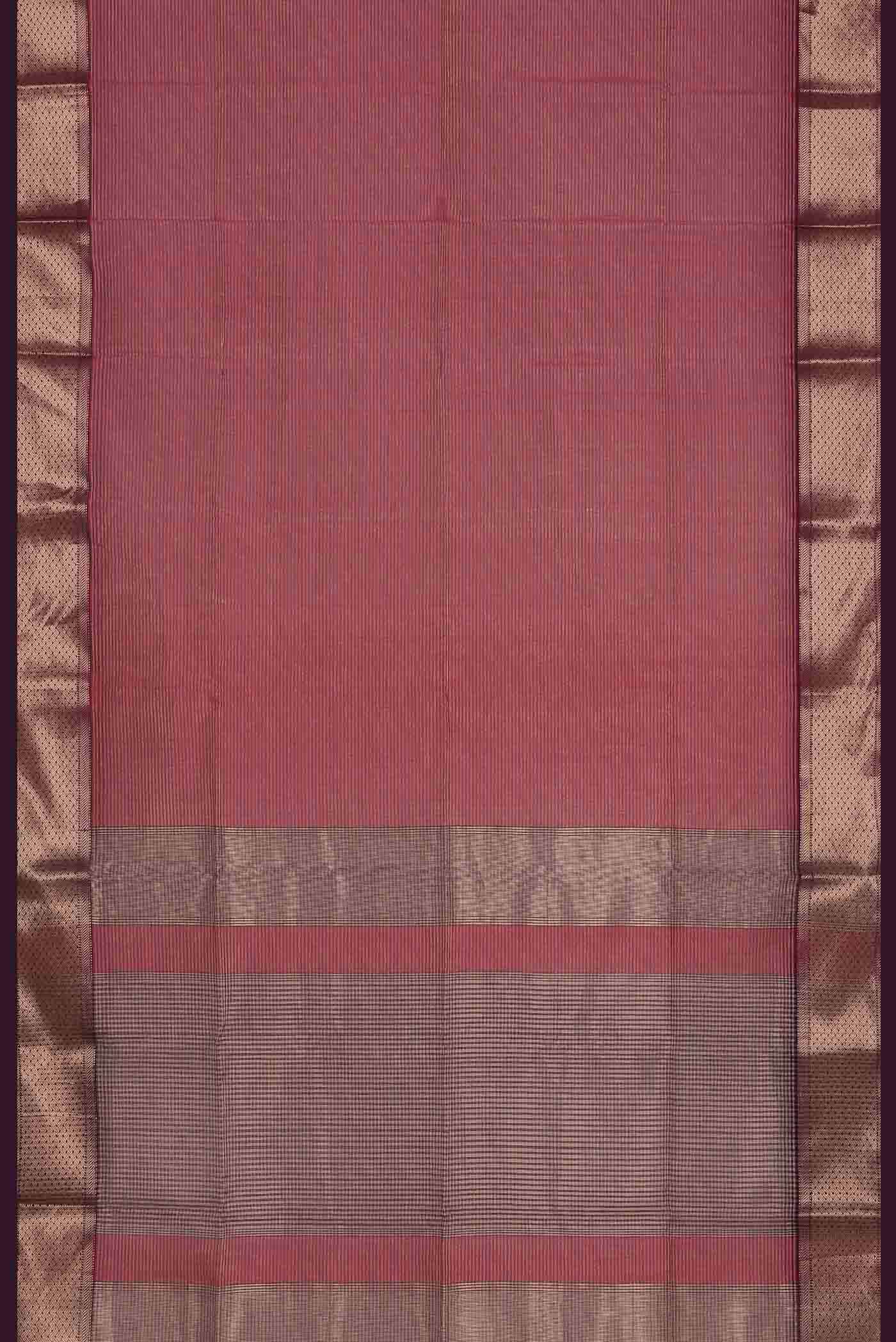 Coral Maheshwari Silk Cotton Saree