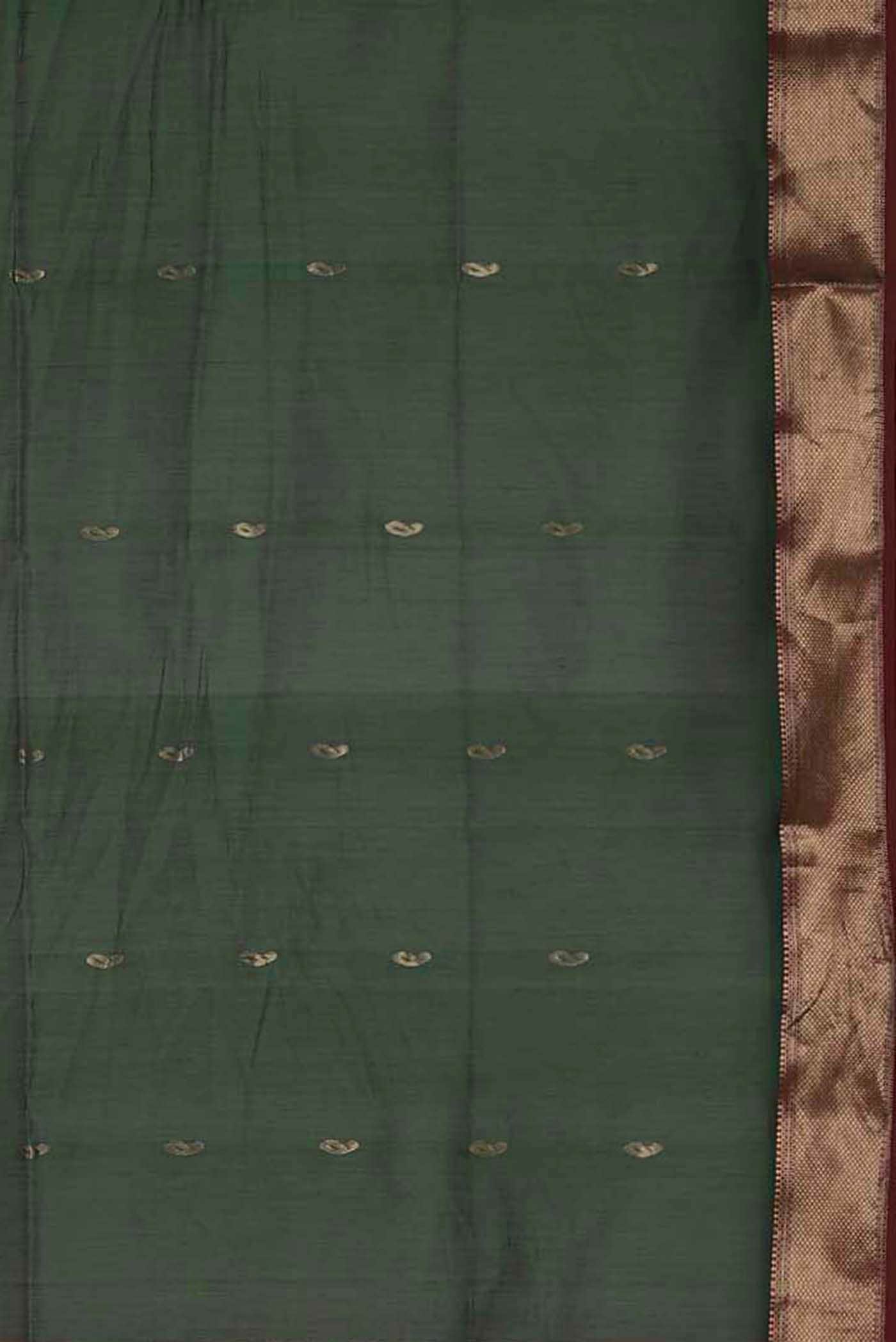 Green Maheshwari Silk Cotton Saree
