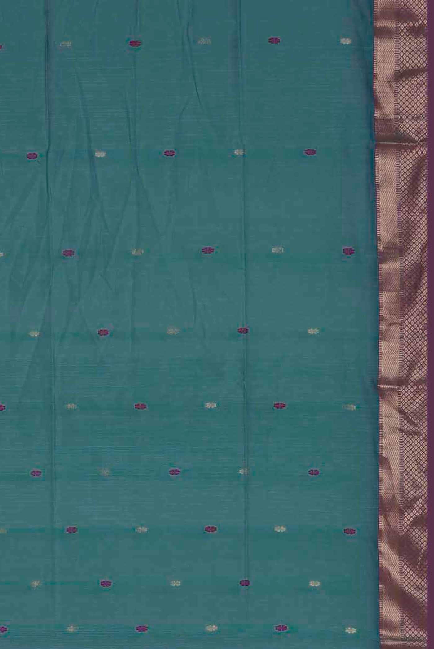 Blue Maheshwari Silk Cotton Saree