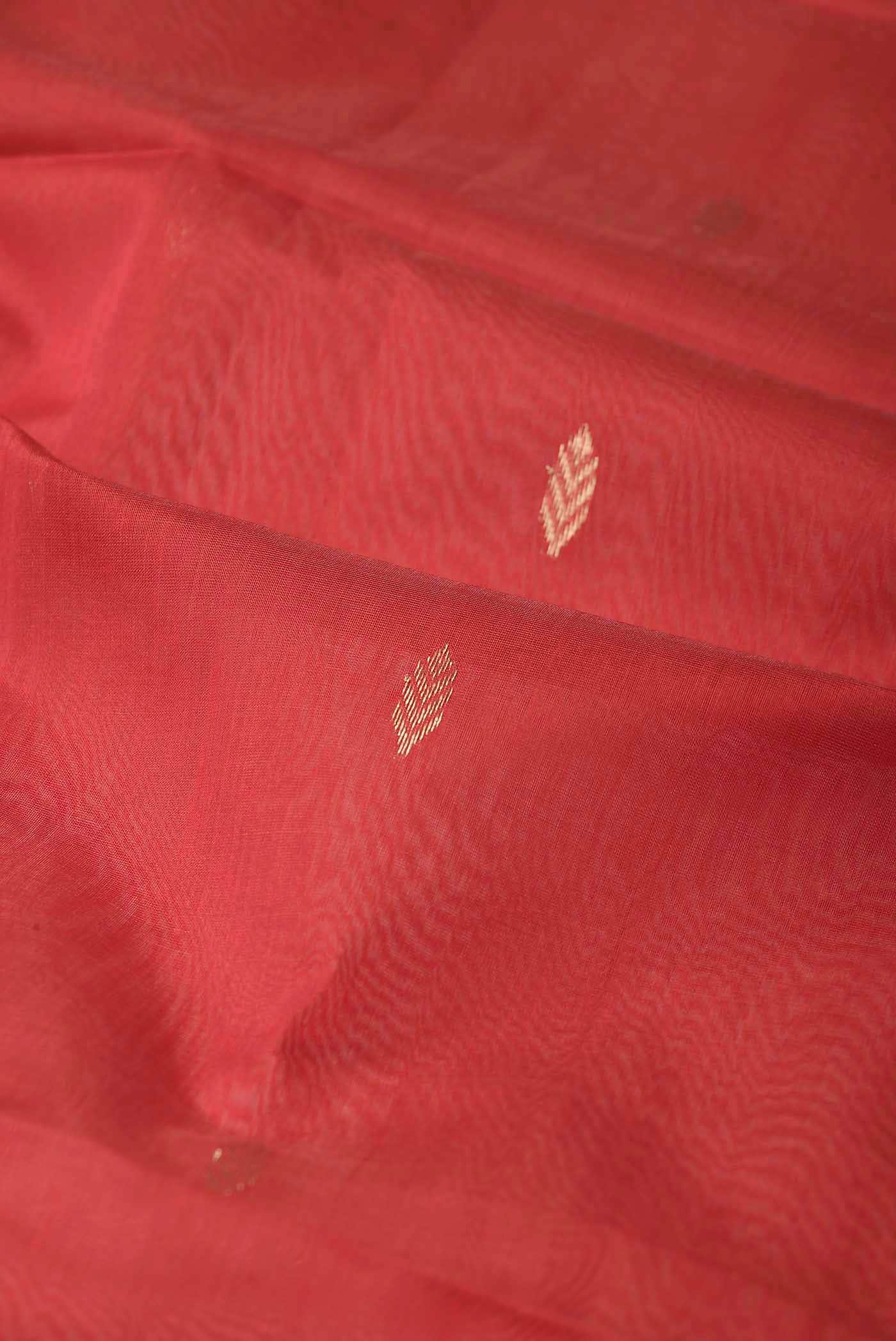 Rust Maheshwari Silk Cotton Saree