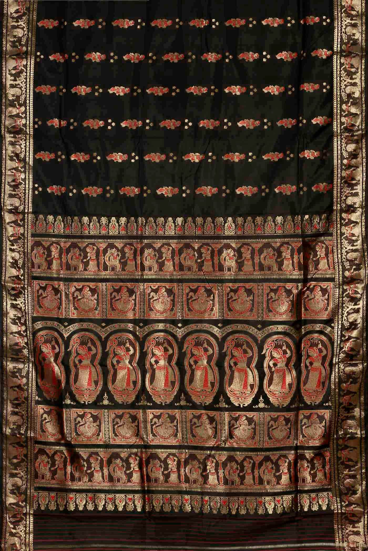 Black Baluchari Silk Saree