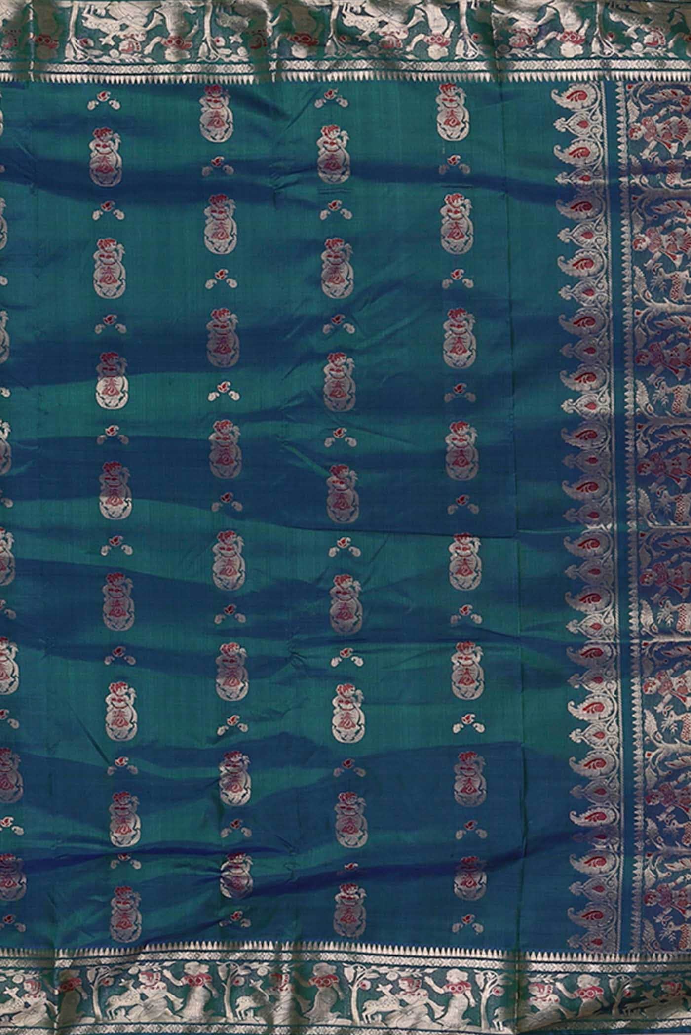 Blue Baluchari Silk Saree