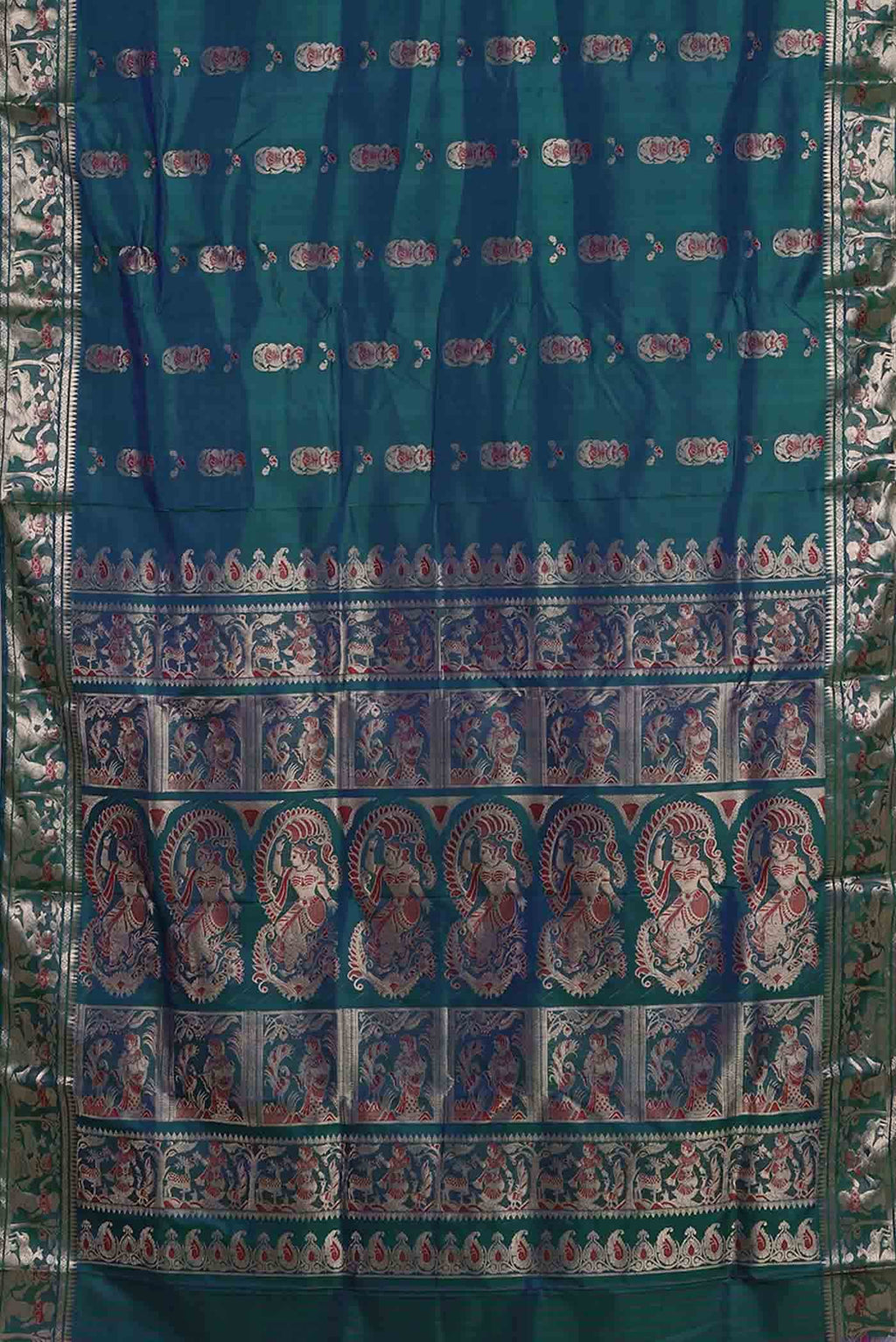 Blue Baluchari Silk Saree