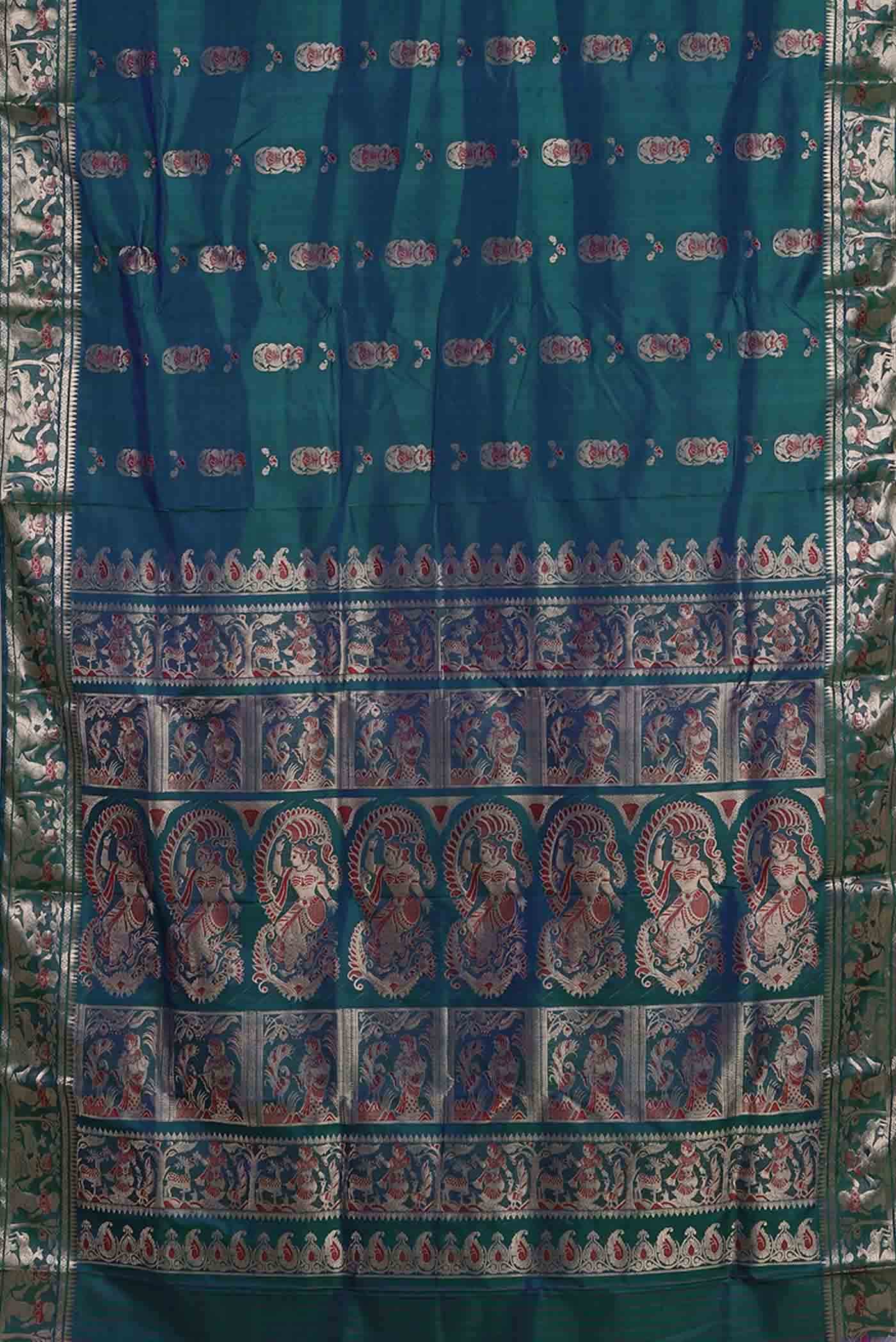 Blue Baluchari Silk Saree