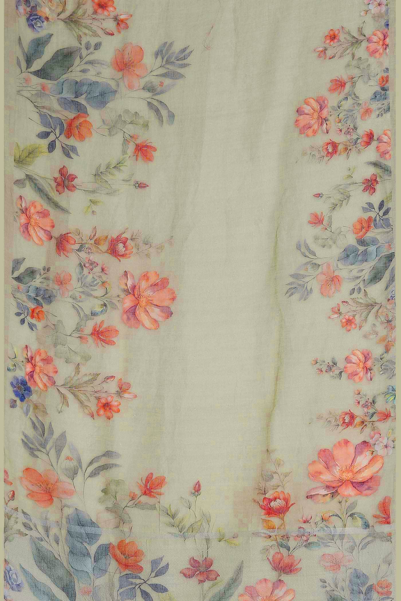 Beige Linen Saree