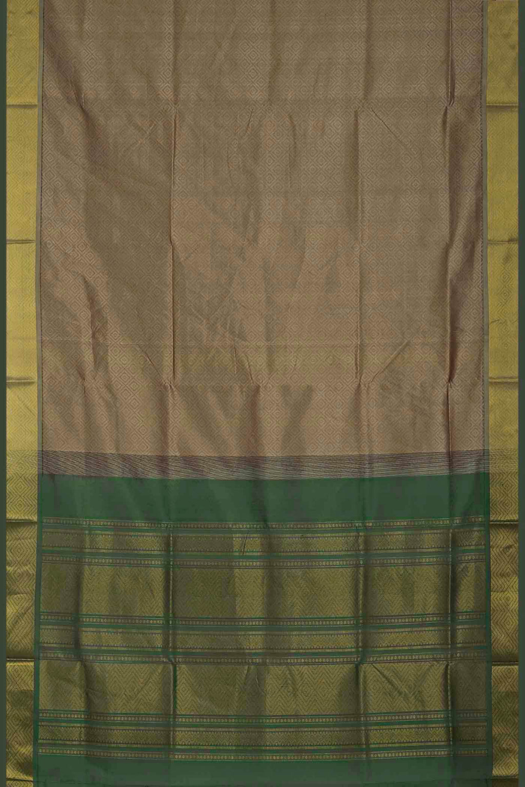 Beige Silk Cotton Saree