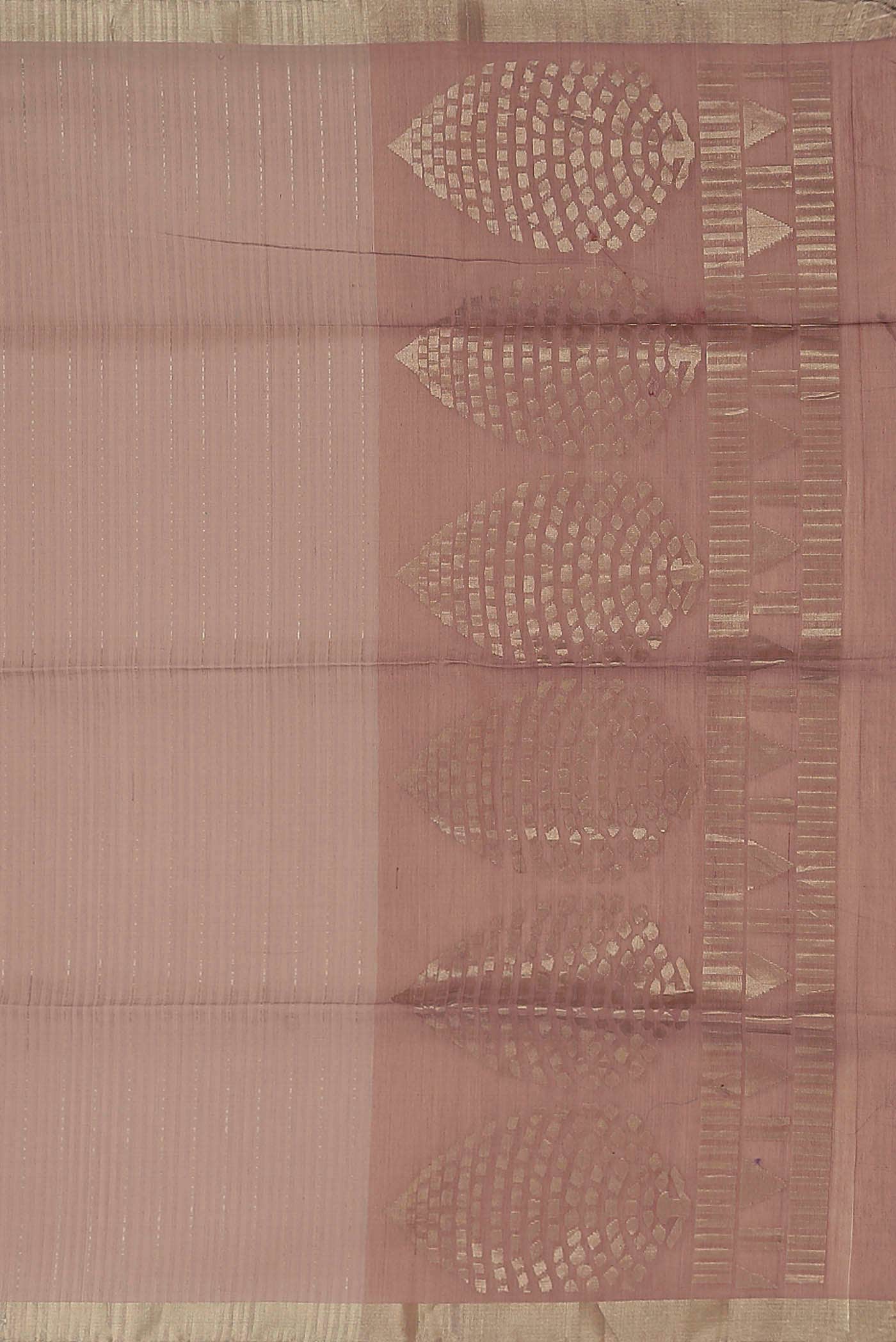 Rose pink Silk Cotton Saree
