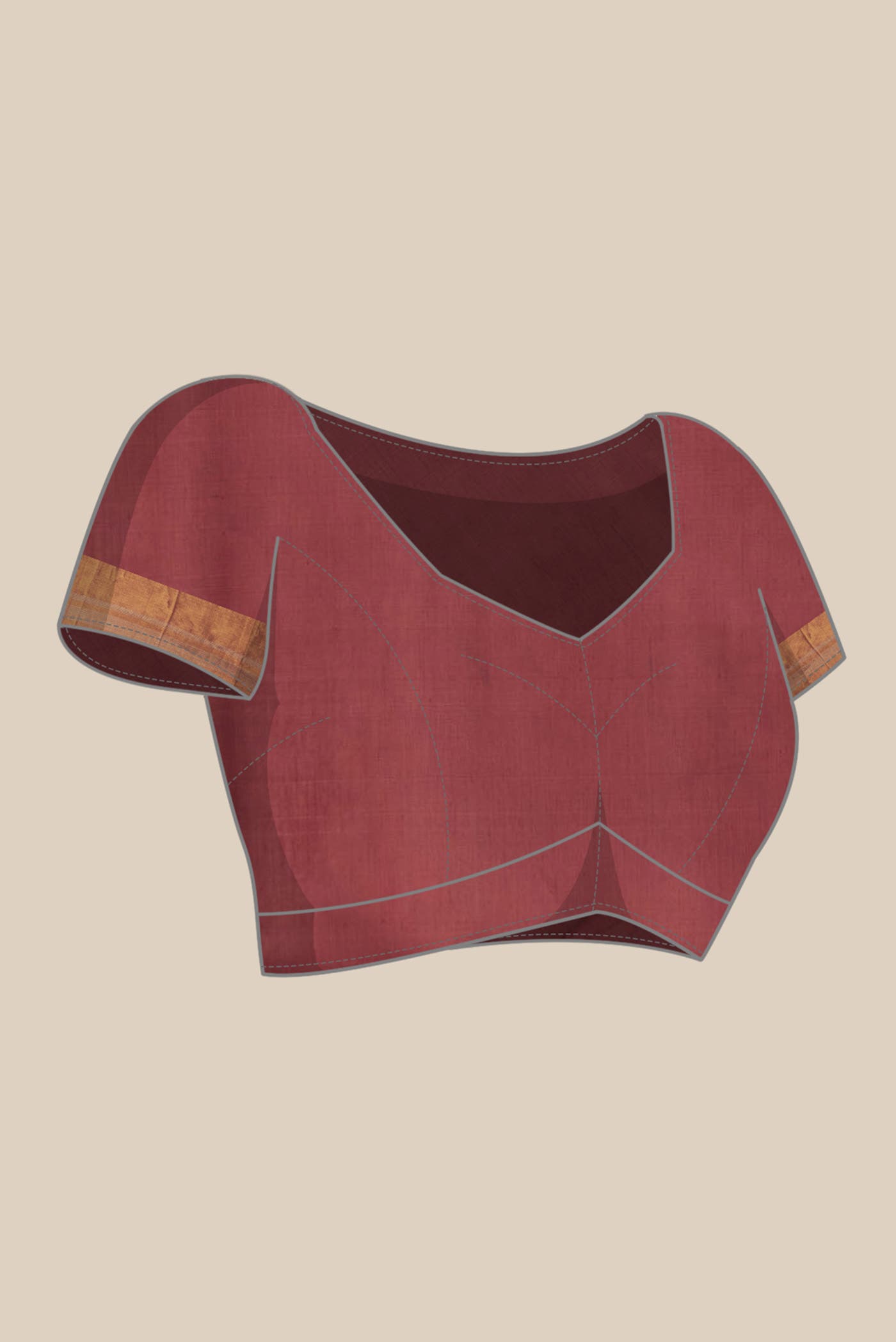 Maroon Silk Cotton Saree