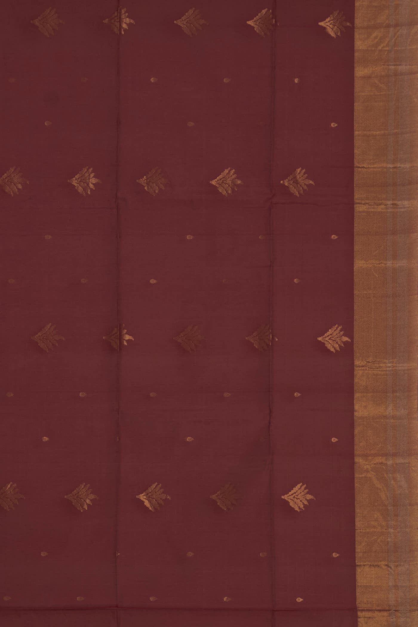 Maroon Silk Cotton Saree
