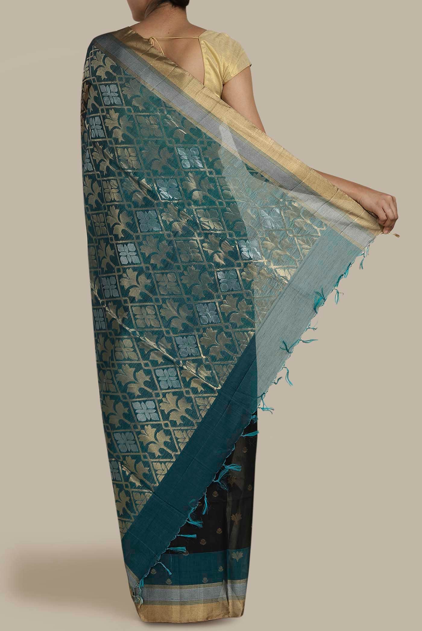 Black Silk Cotton Saree