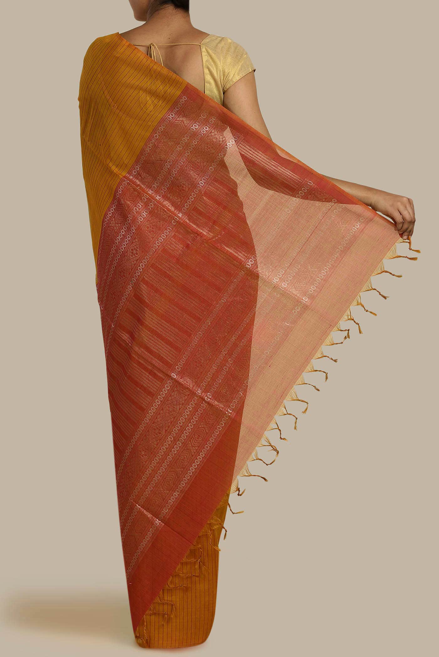 Yellow Silk Cotton Saree
