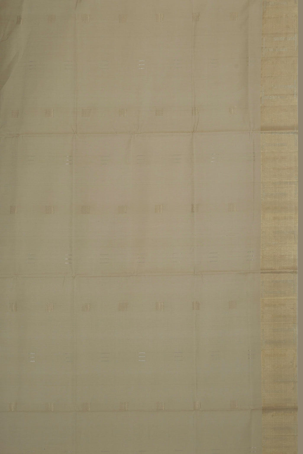 Beige Silk Cotton Saree