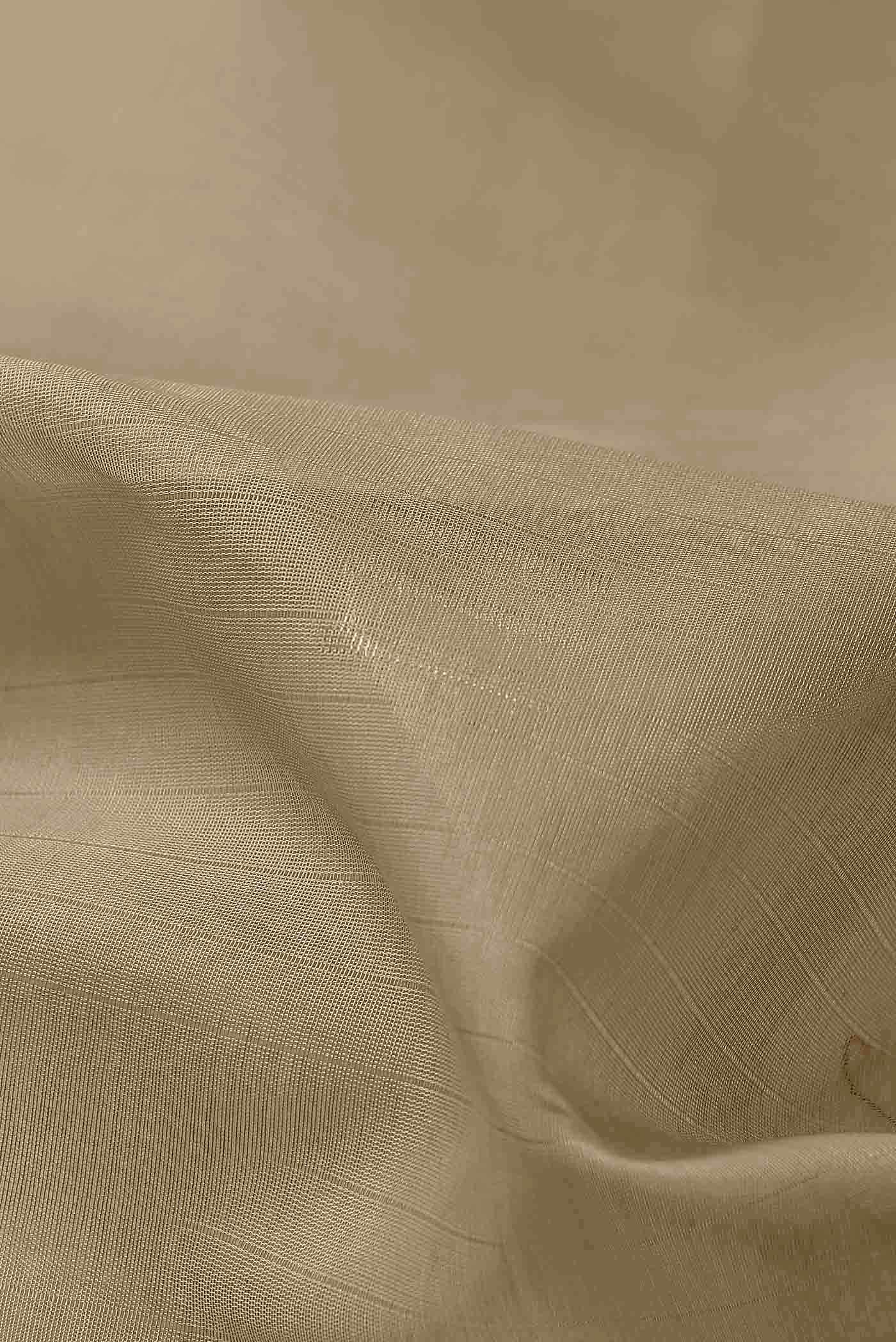 Beige Silk Cotton Saree