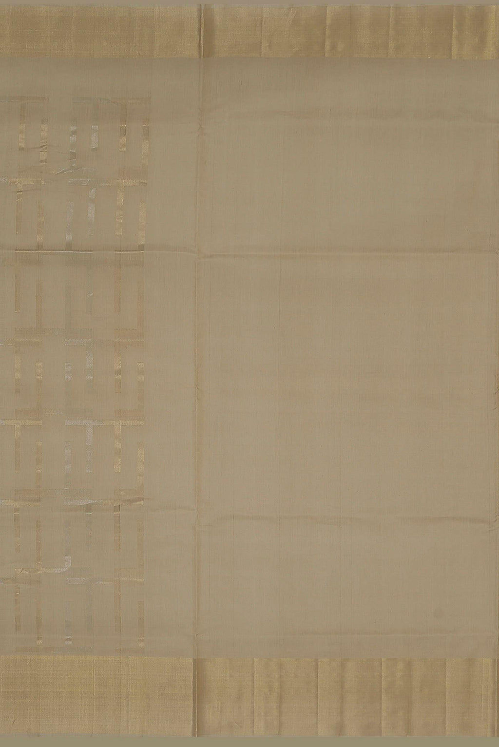 Beige Silk Cotton Saree