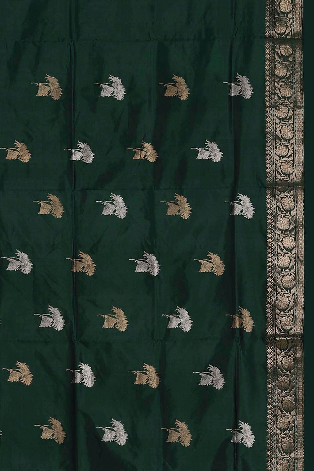 Green Banarasi Katan Silk Saree