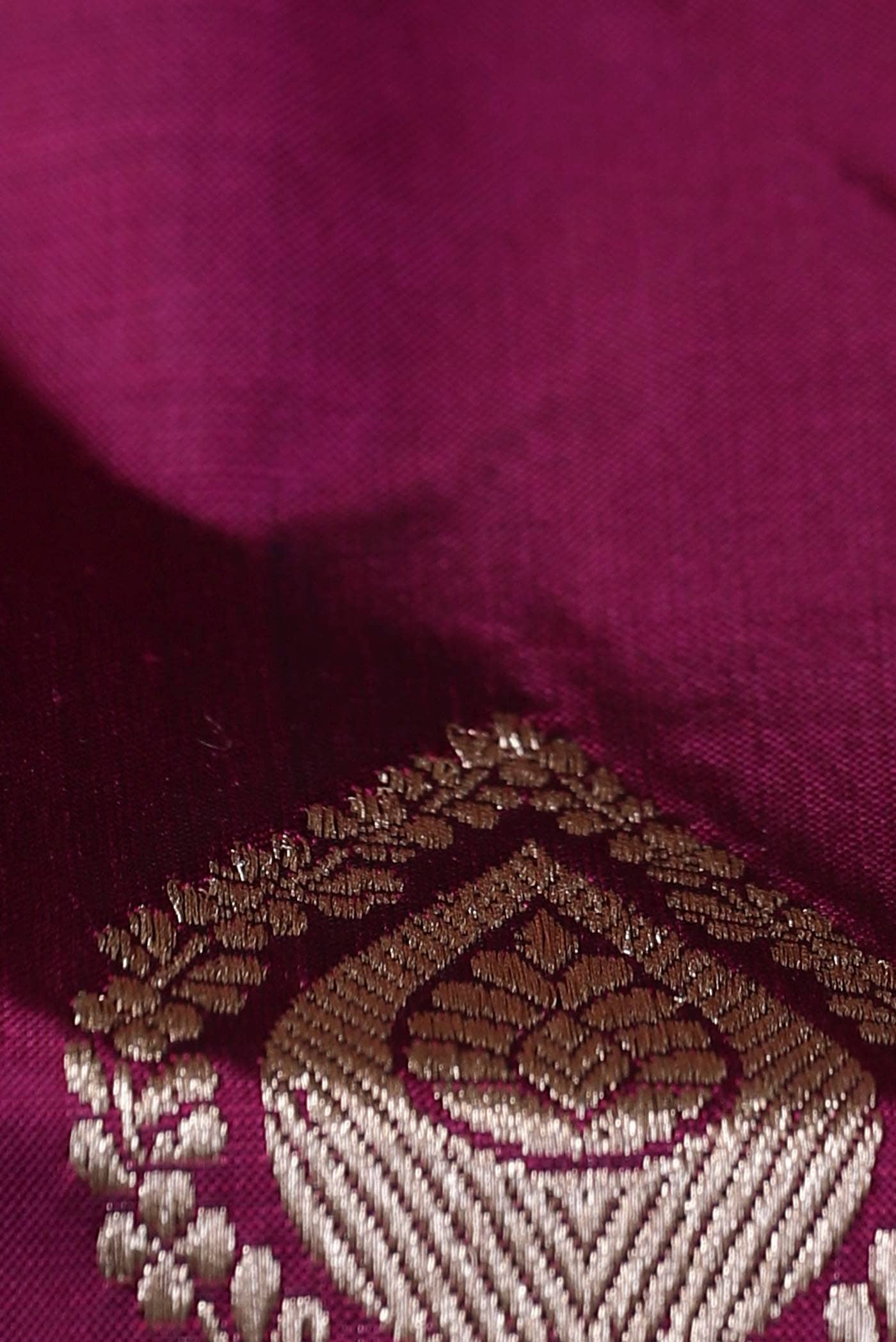 Dark Pink Banarasi Katan Silk Saree