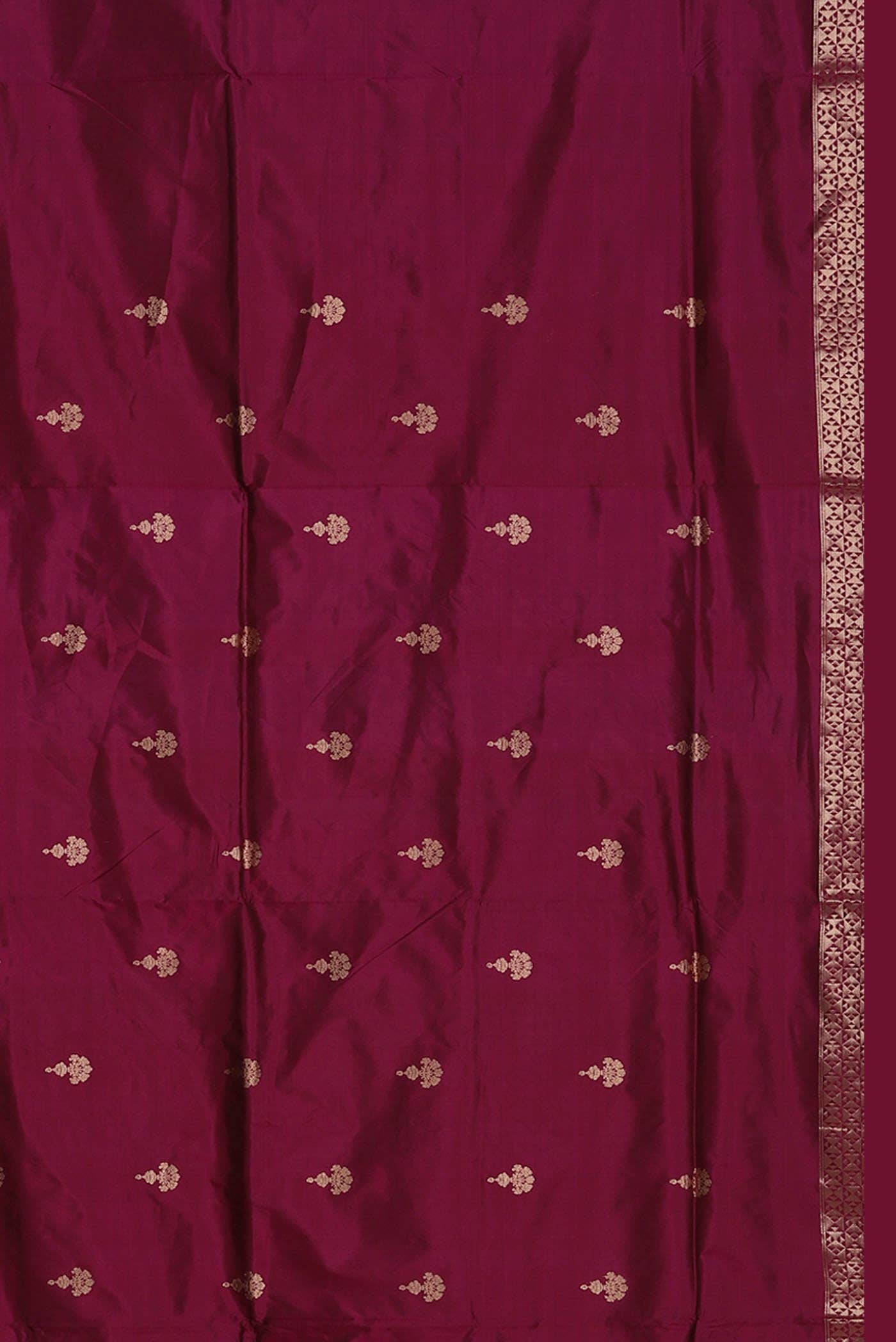 Dark Pink Banarasi Katan Silk Saree