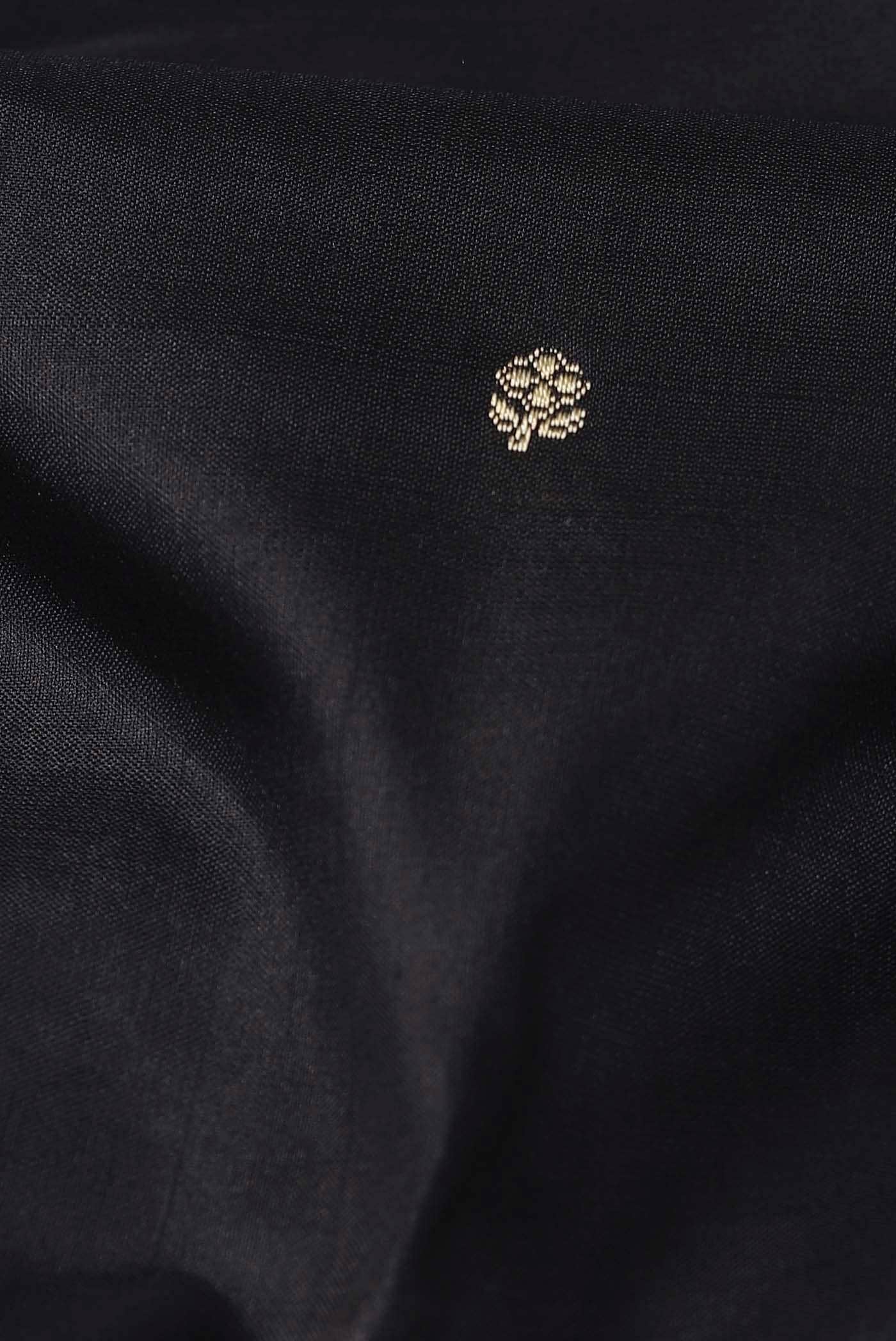 Black Banarasi Katan Silk Saree