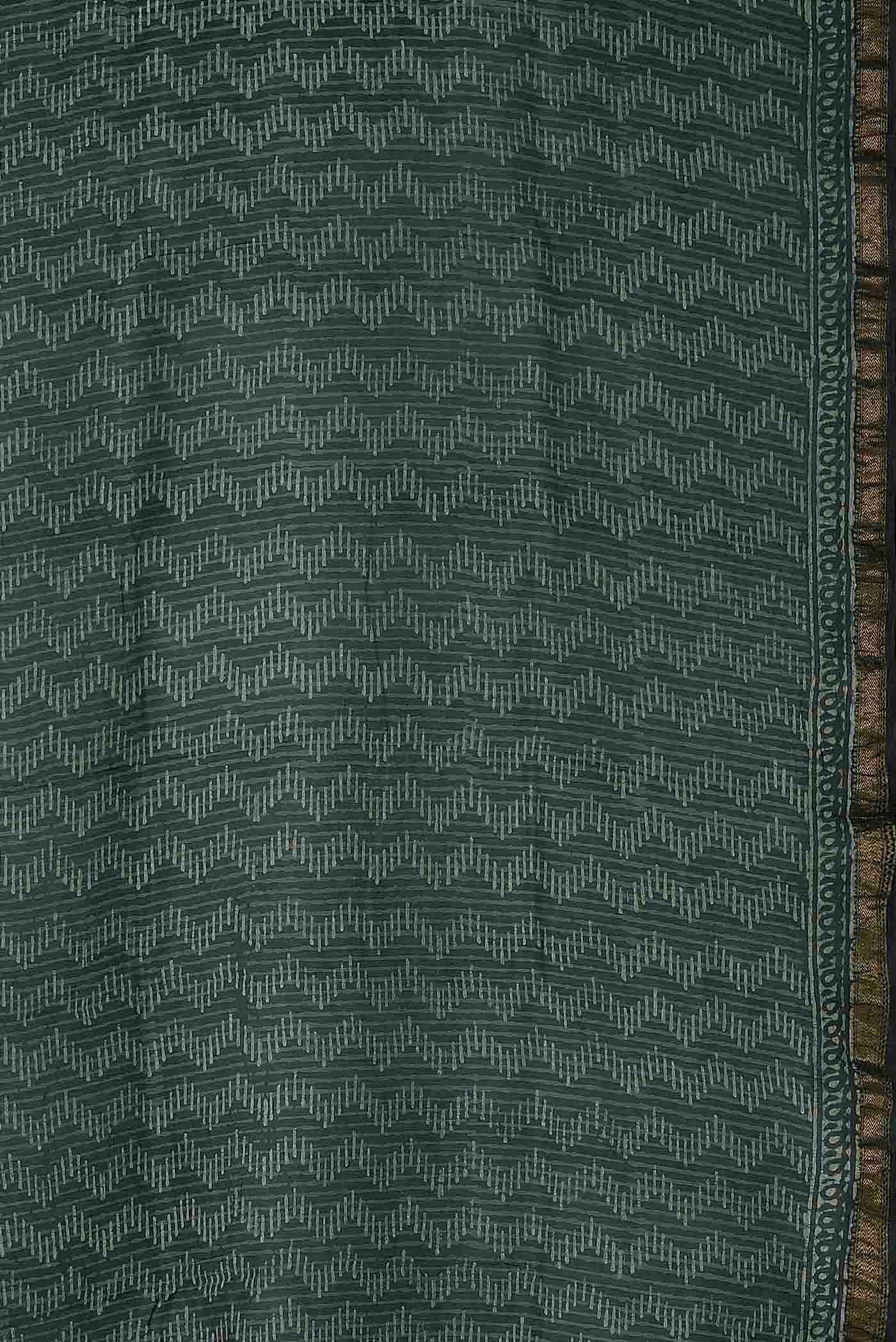 Green Chanderi Silk Cotton Saree