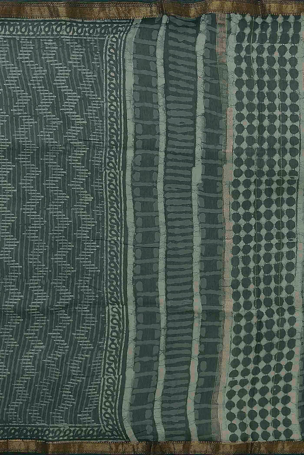 Green Chanderi Silk Cotton Saree