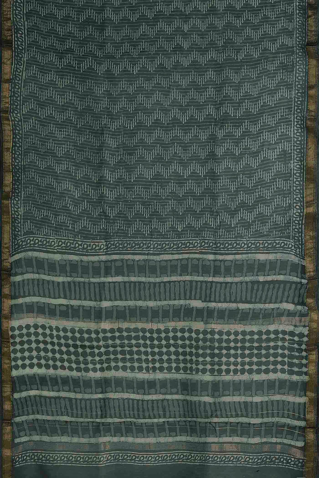 Green Chanderi Silk Cotton Saree