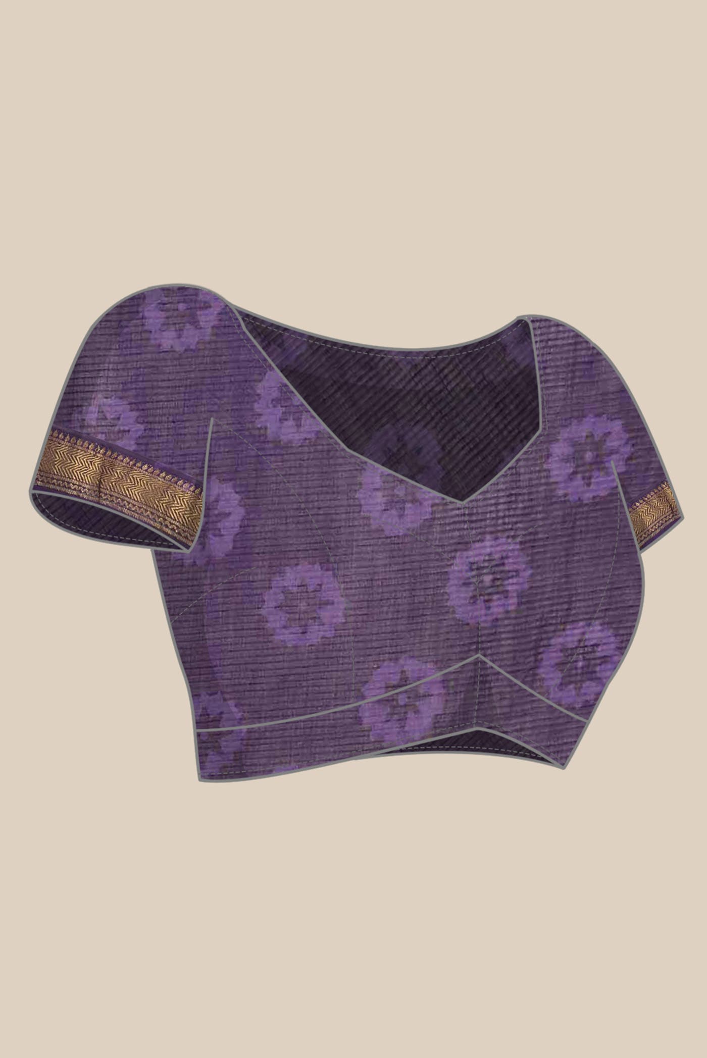 Violet Maheshwari Silk Cotton Saree