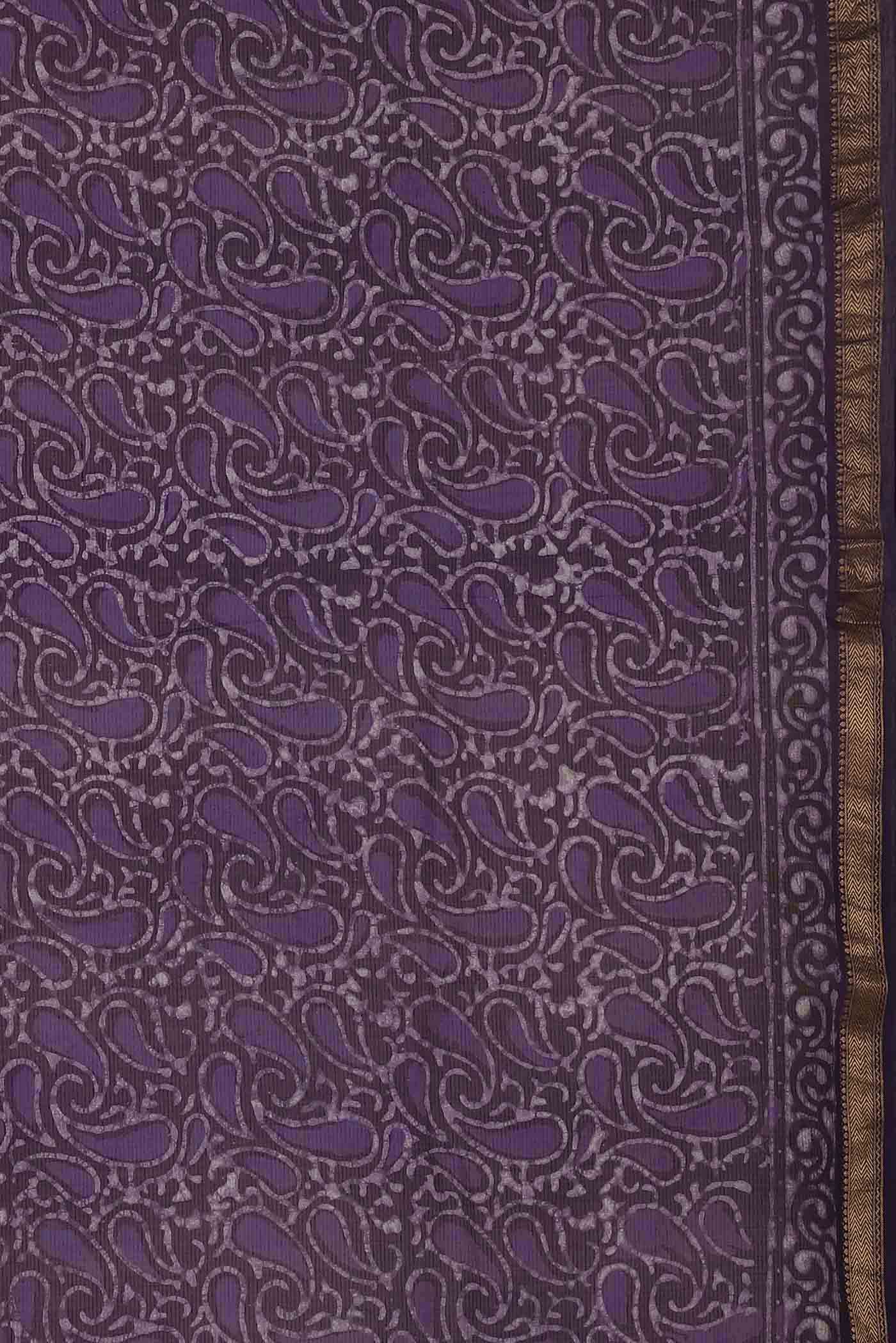 Violet Maheshwari Silk Cotton Saree