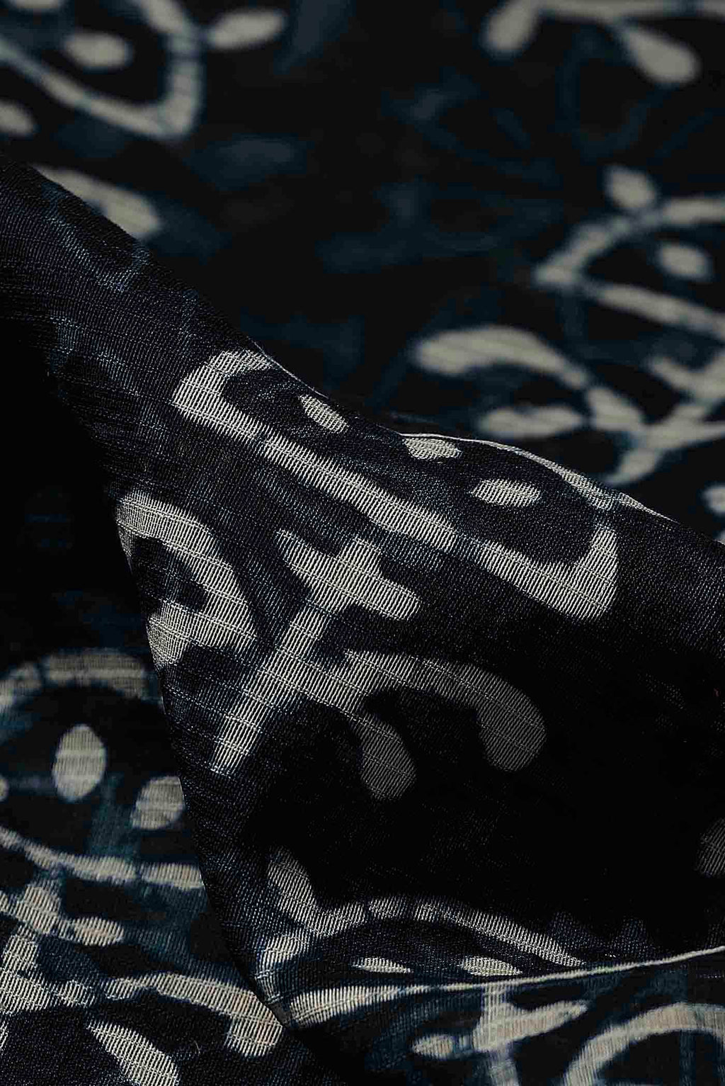 Black Chanderi Silk Cotton Saree