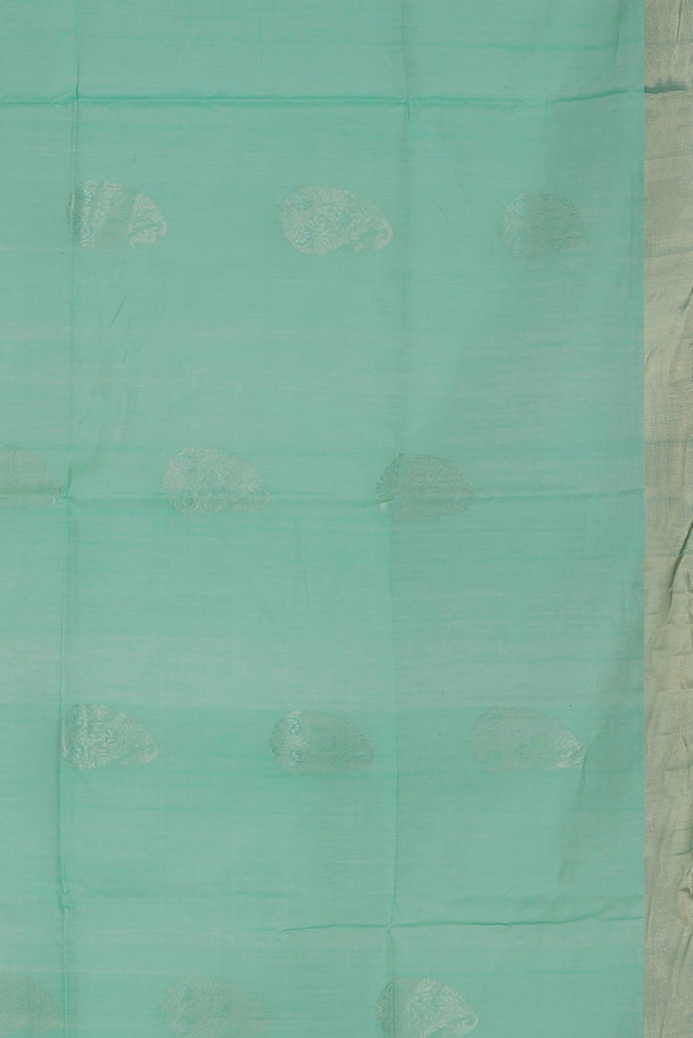 Sea Green Silk Cotton Saree