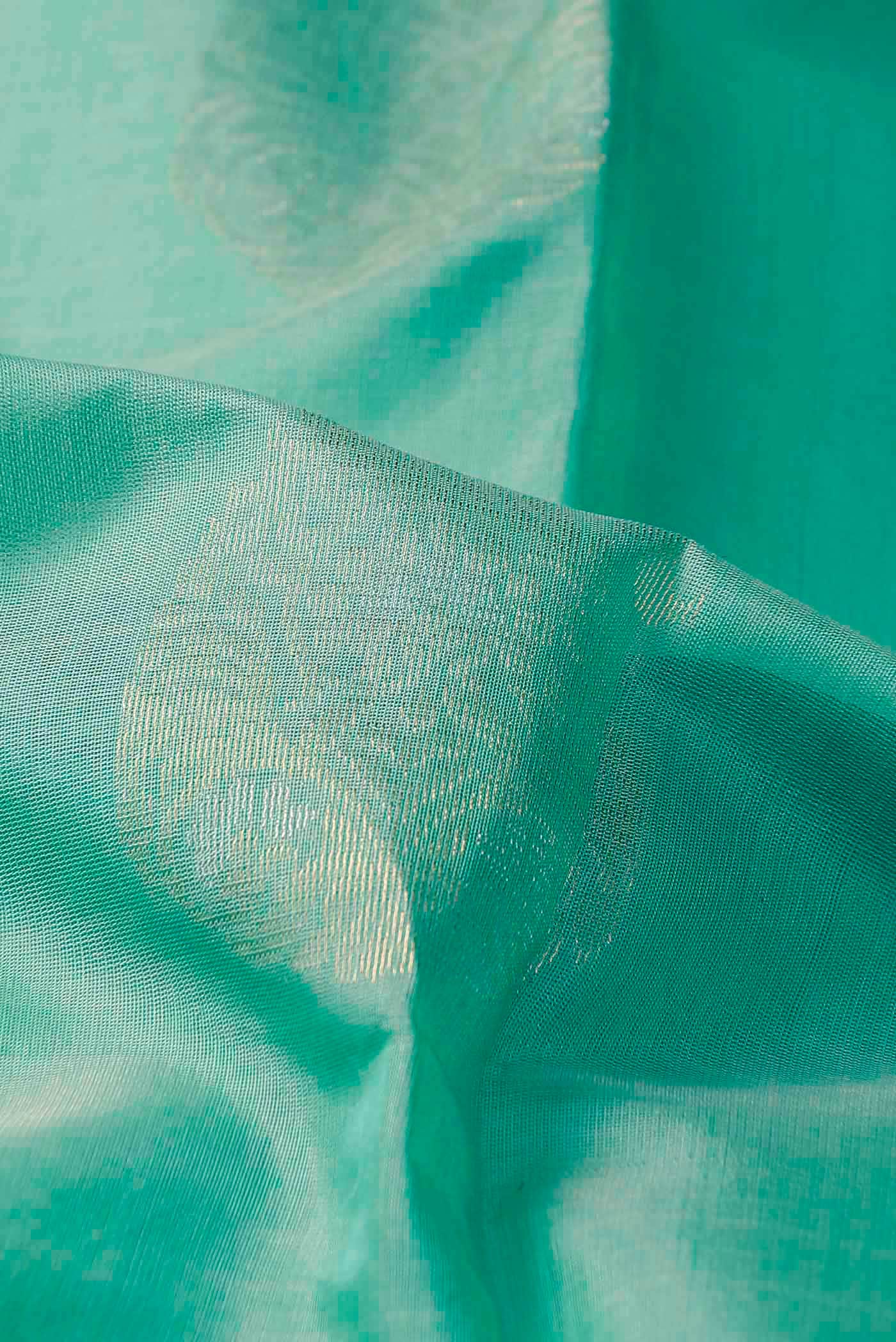Sea Green Silk Cotton Saree