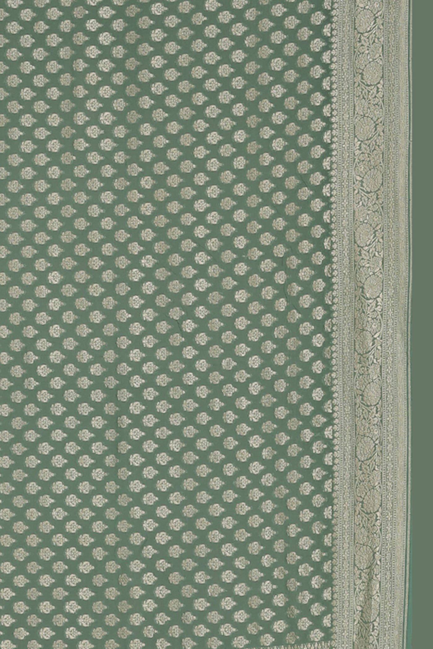 Green Banarasi Georgette Saree