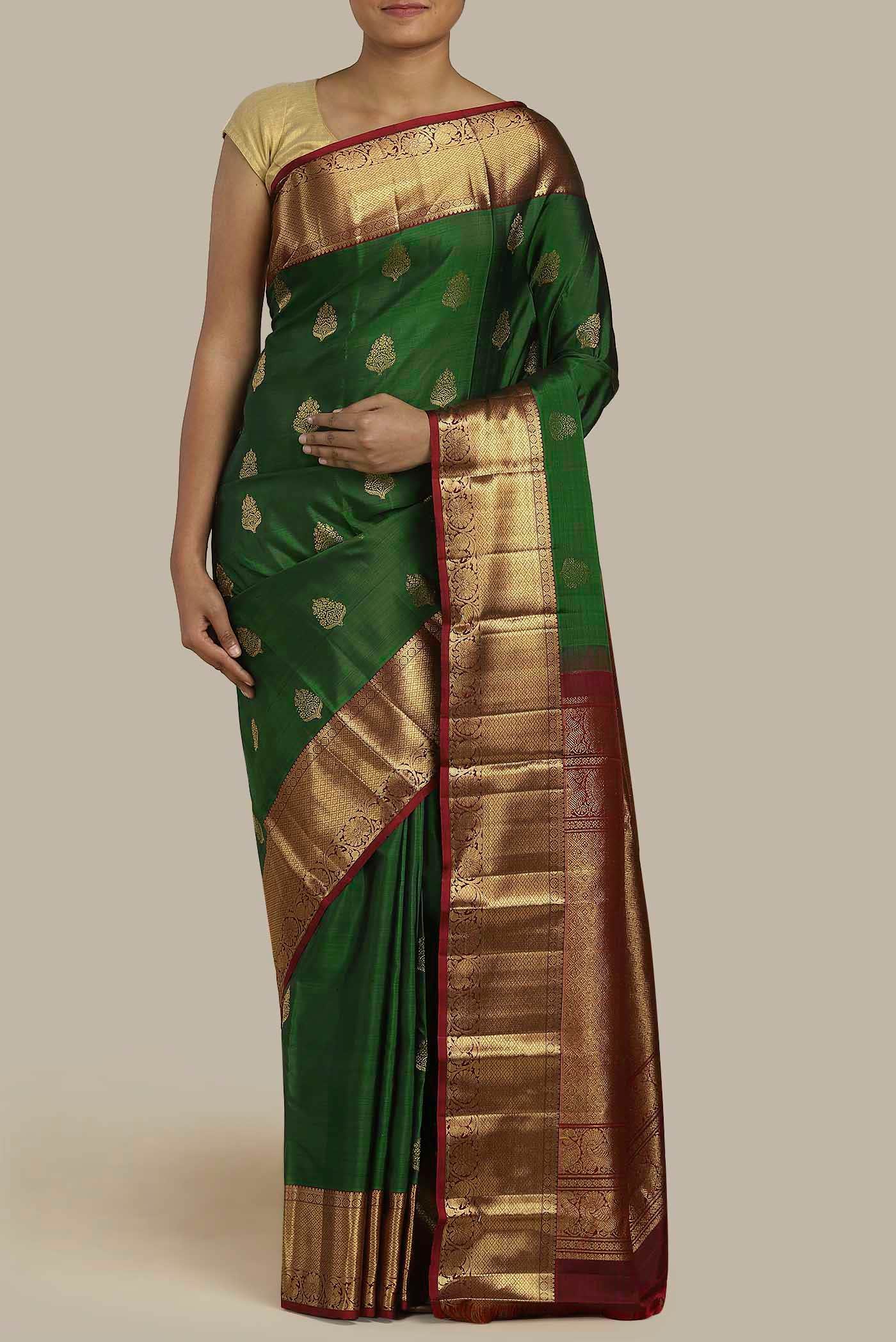 Green Kanchipuram Silk Saree