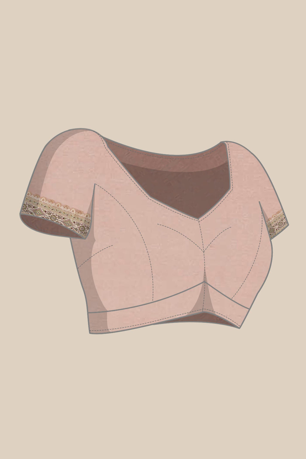 Beige Banarasi Georgette Saree