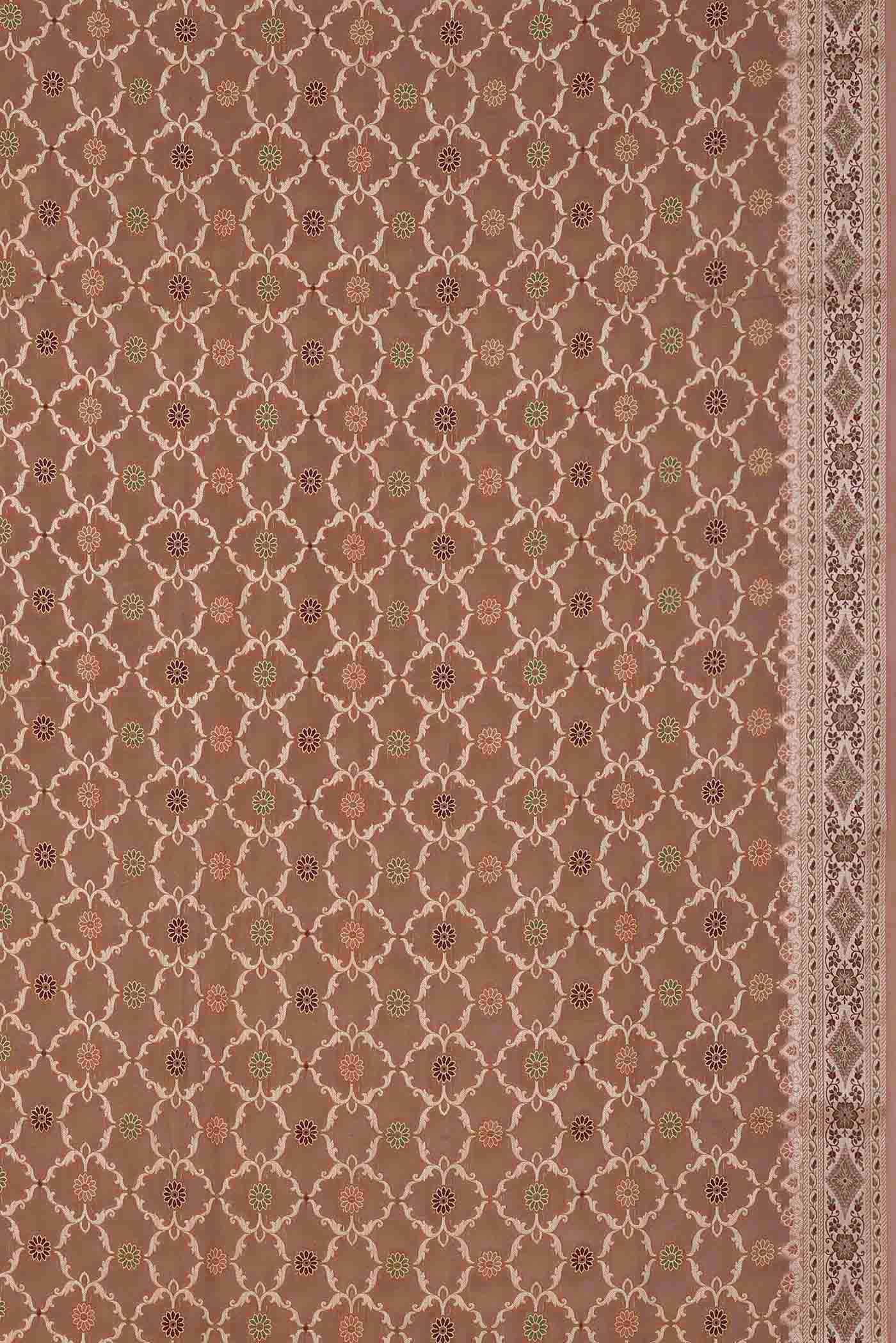 Beige Banarasi Georgette Saree