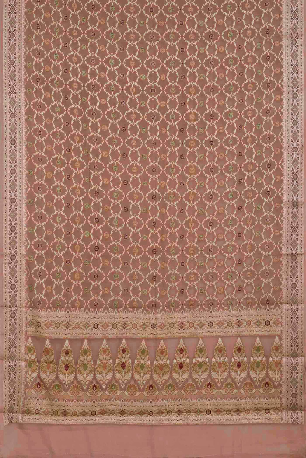 Beige Banarasi Georgette Saree