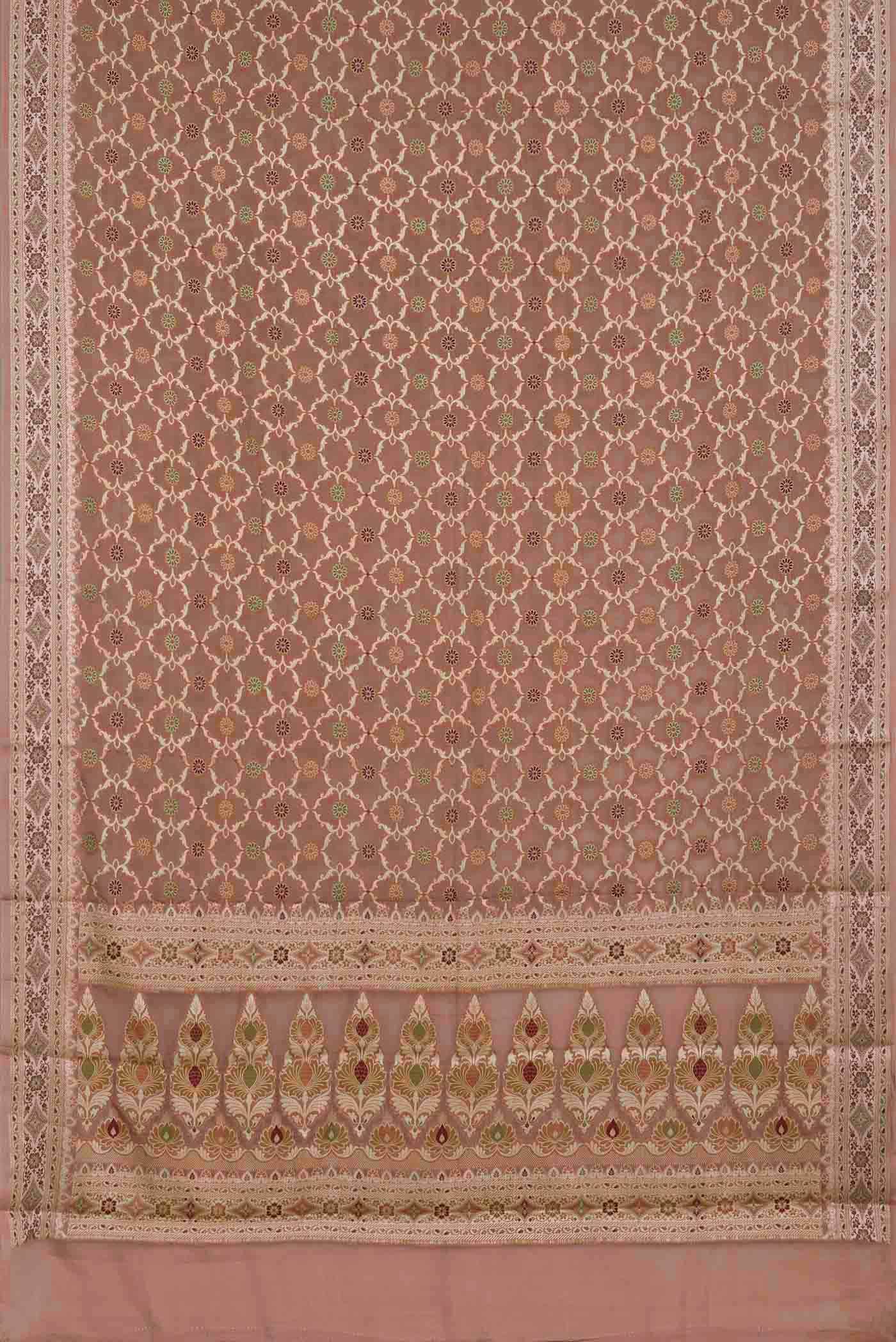 Beige Banarasi Georgette Saree