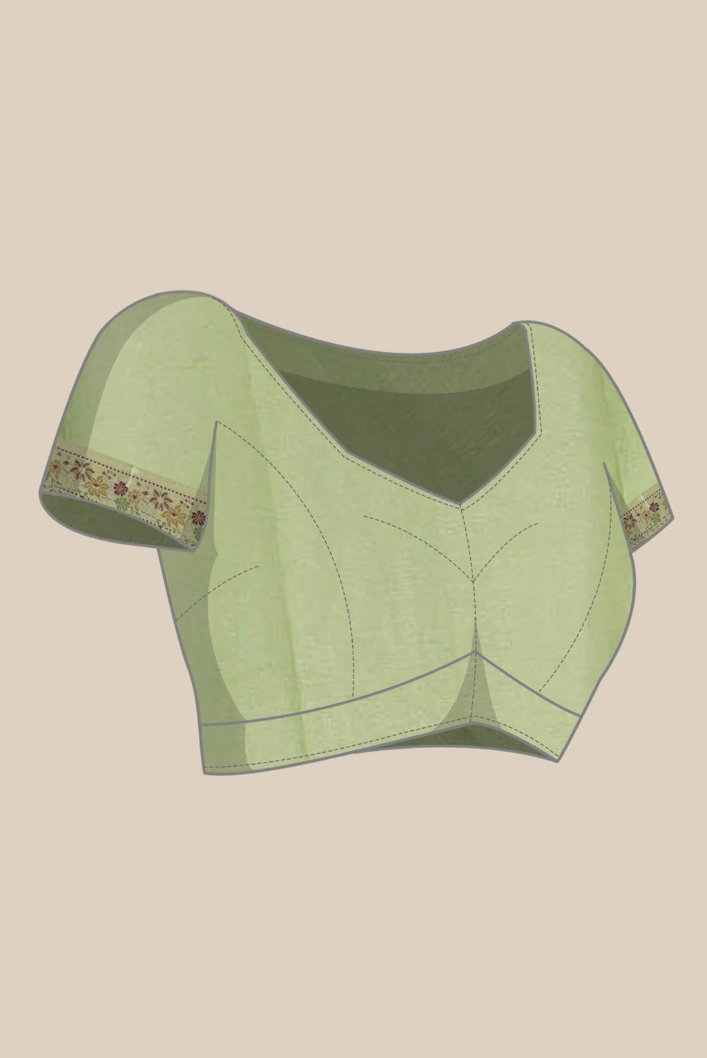 Green Banarasi Georgette Saree