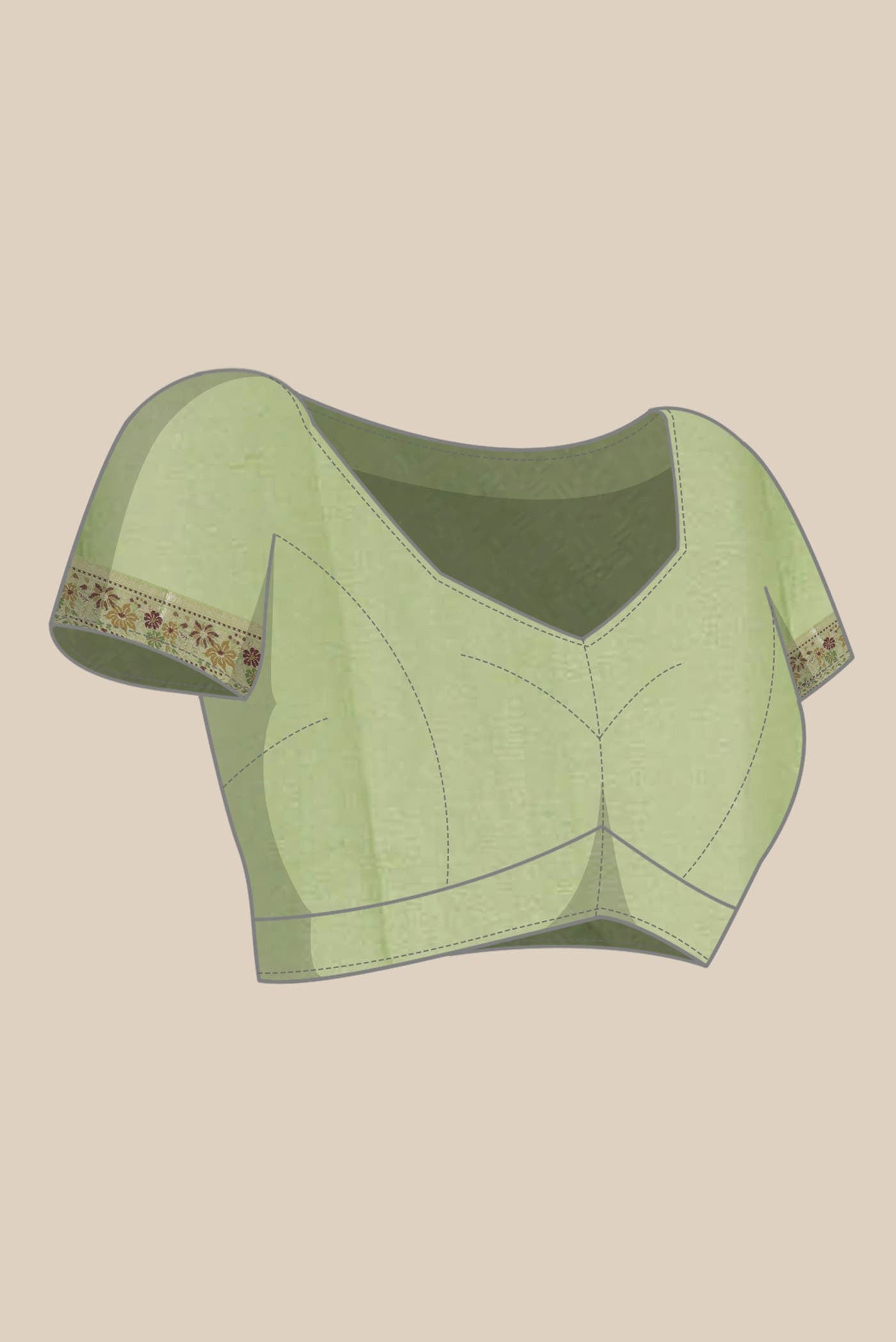 Green Banarasi Georgette Saree