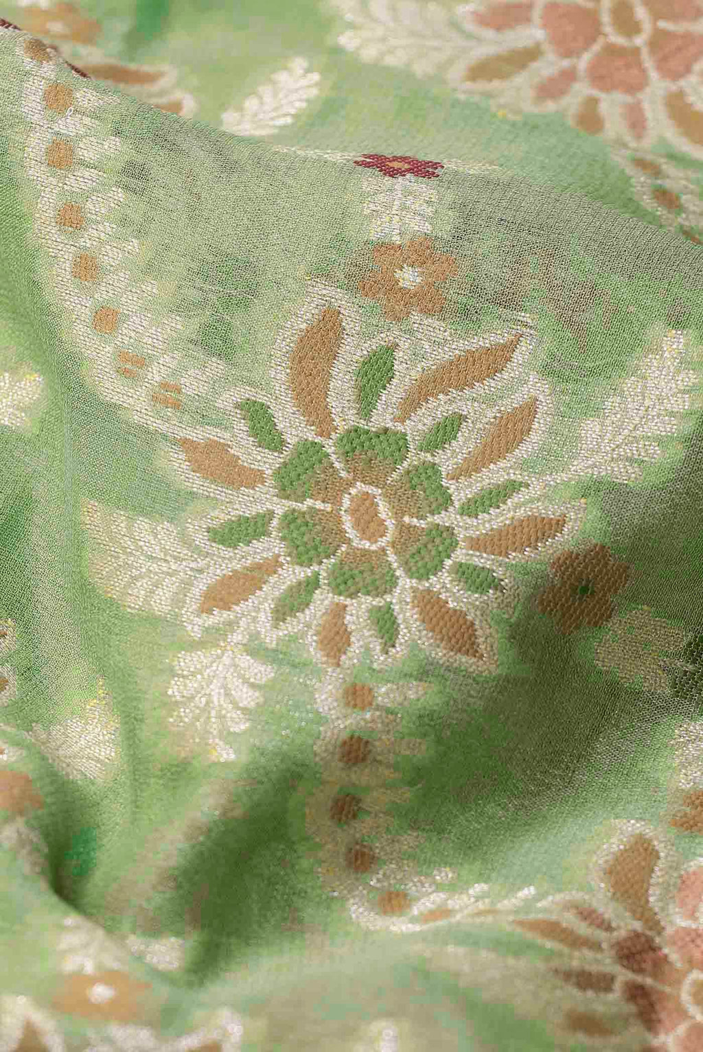 Green Banarasi Georgette Saree