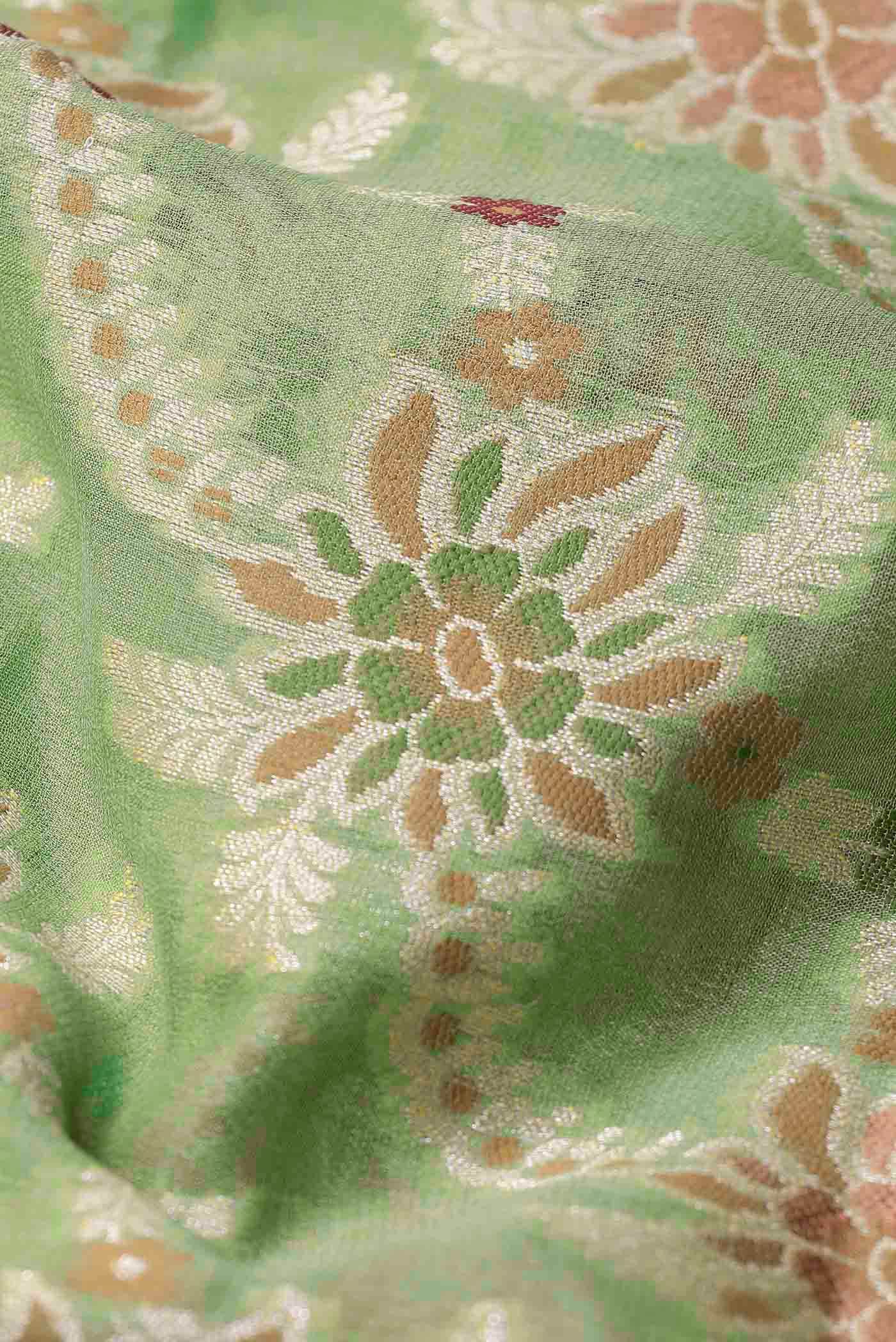 Green Banarasi Georgette Saree