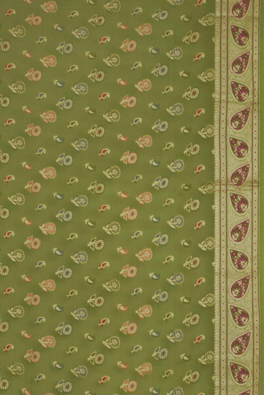 Green Banarasi Georgette Saree