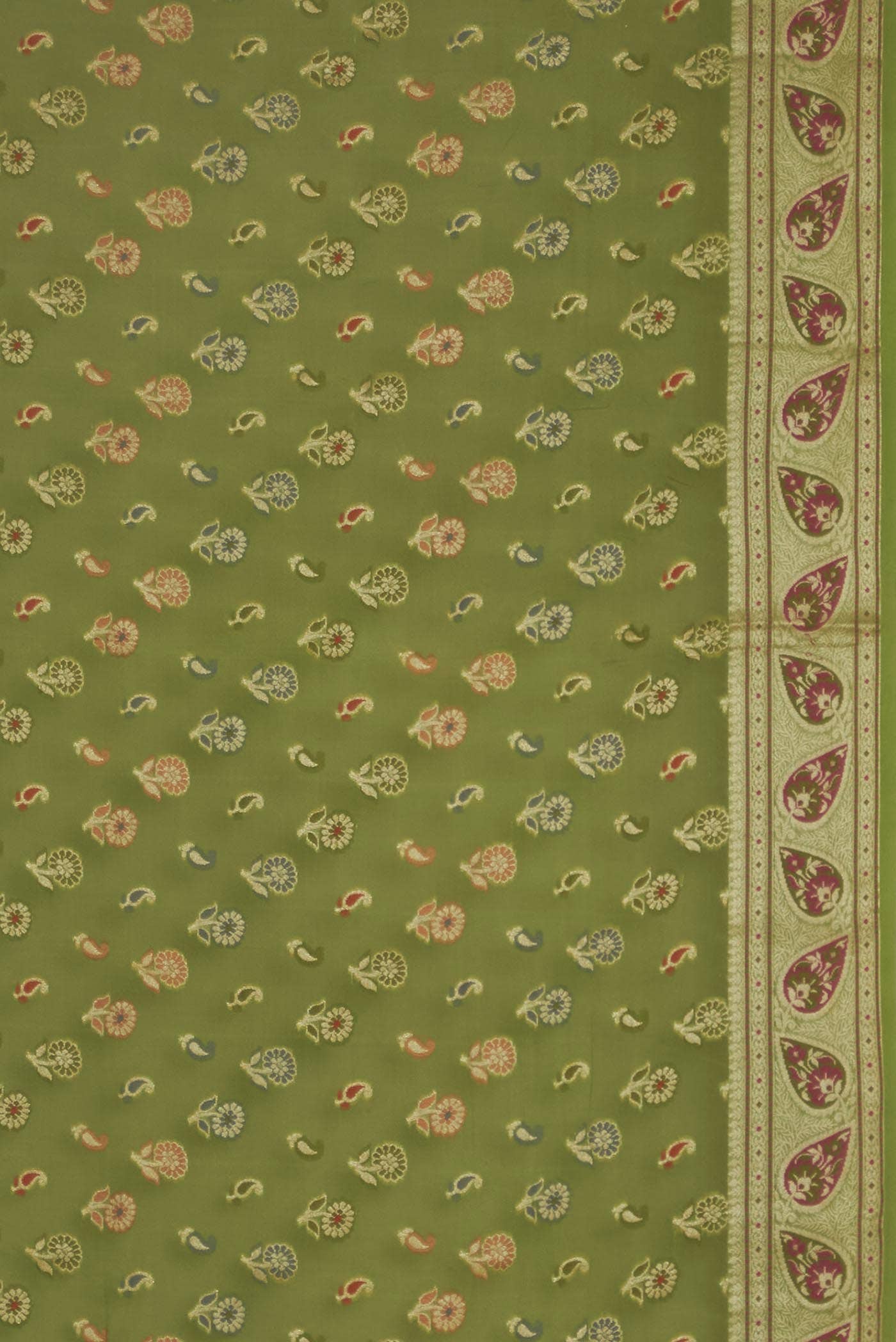 Green Banarasi Georgette Saree