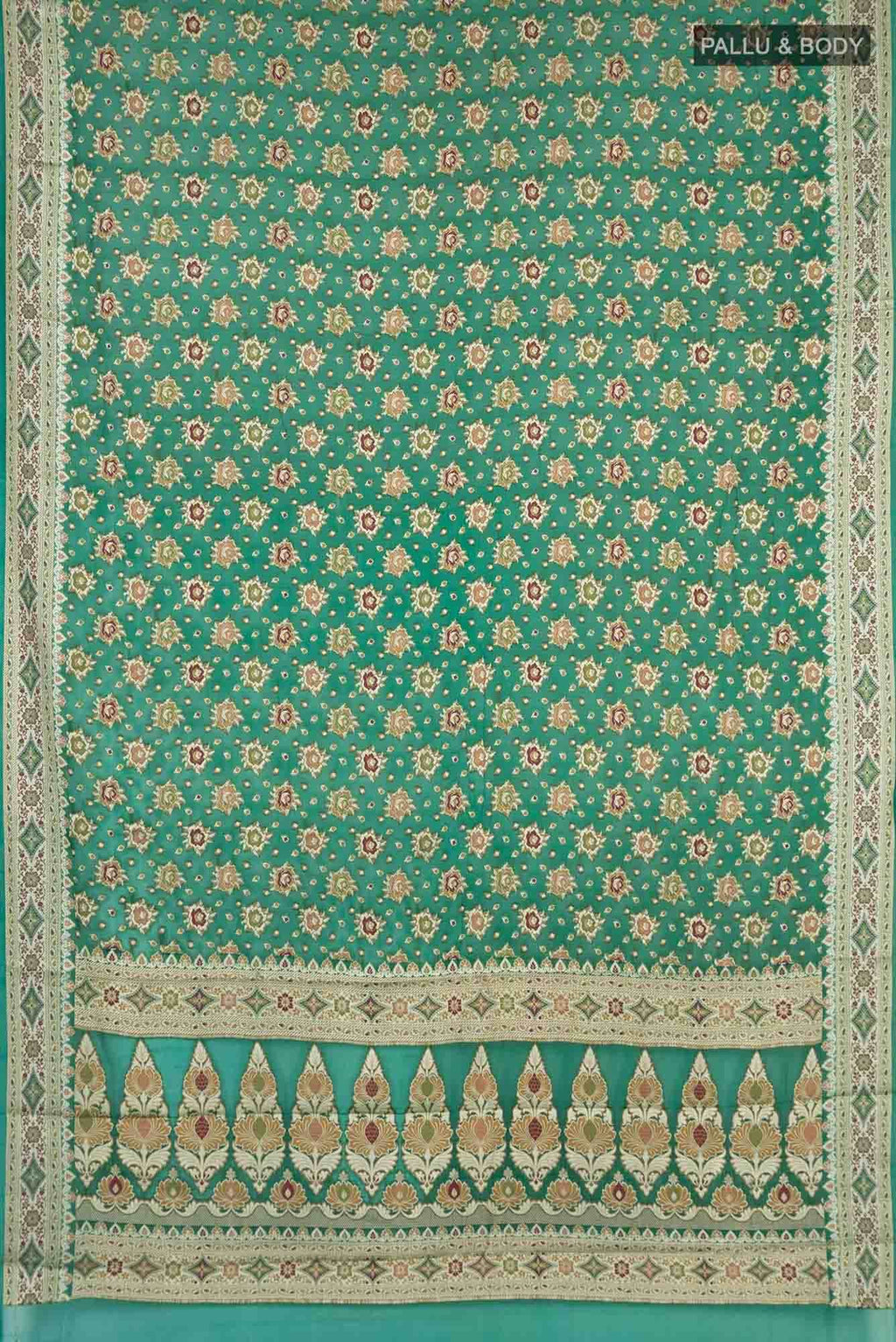 Green Banarasi Georgette Saree