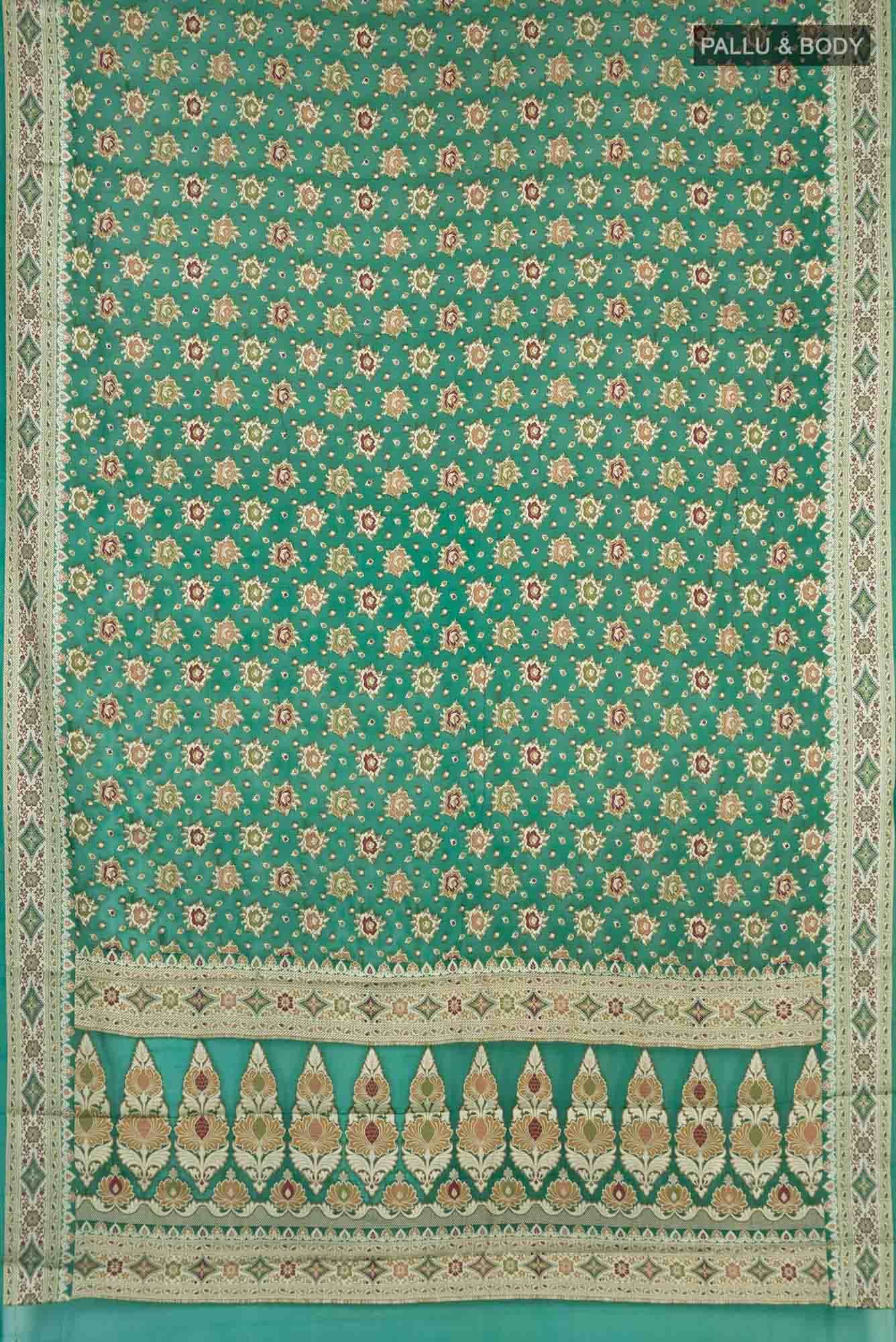 Green Banarasi Georgette Saree