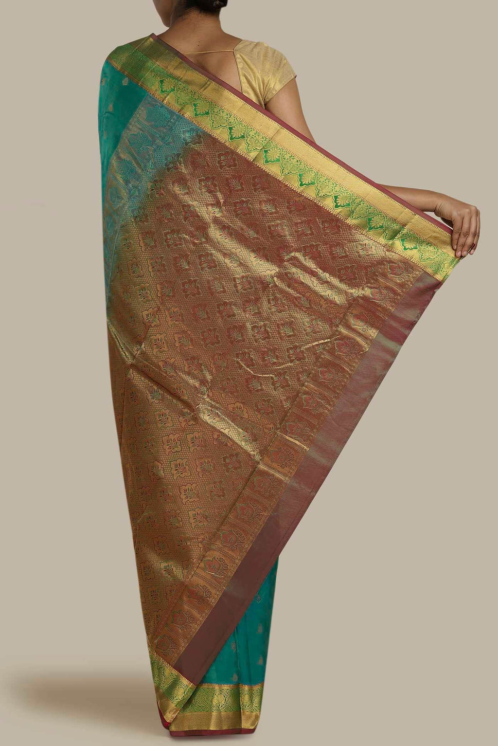Blue Kanchipuram Silk Saree