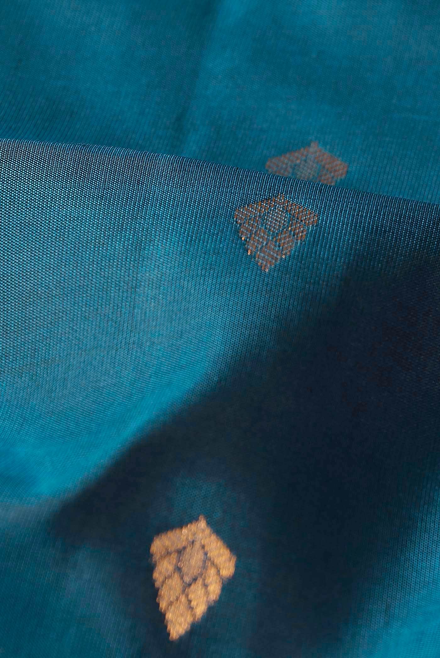 Blue Kanchipuram Silk Saree