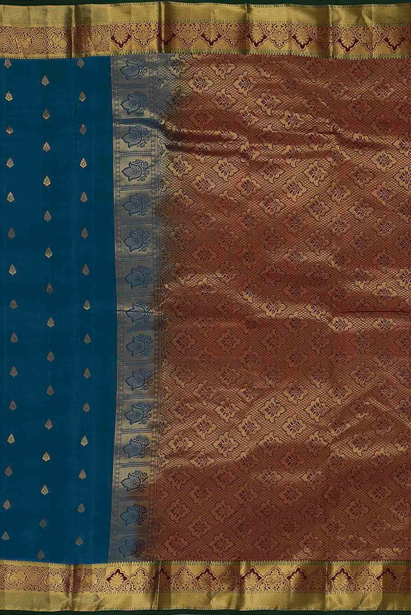 Blue Kanchipuram Silk Saree
